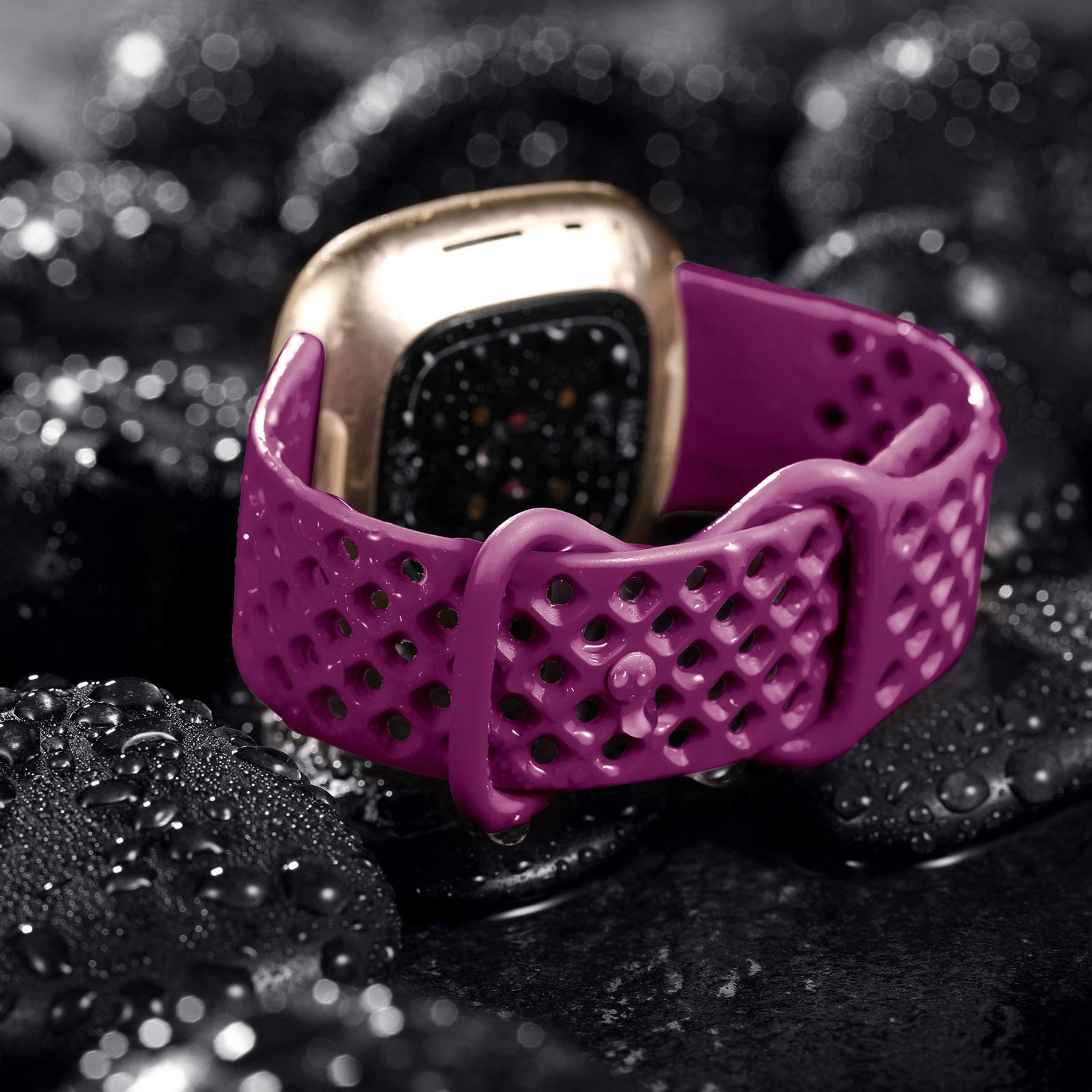 Breathable Silicone Sport Band For Fitbit Versa And Fitbit Sense 11