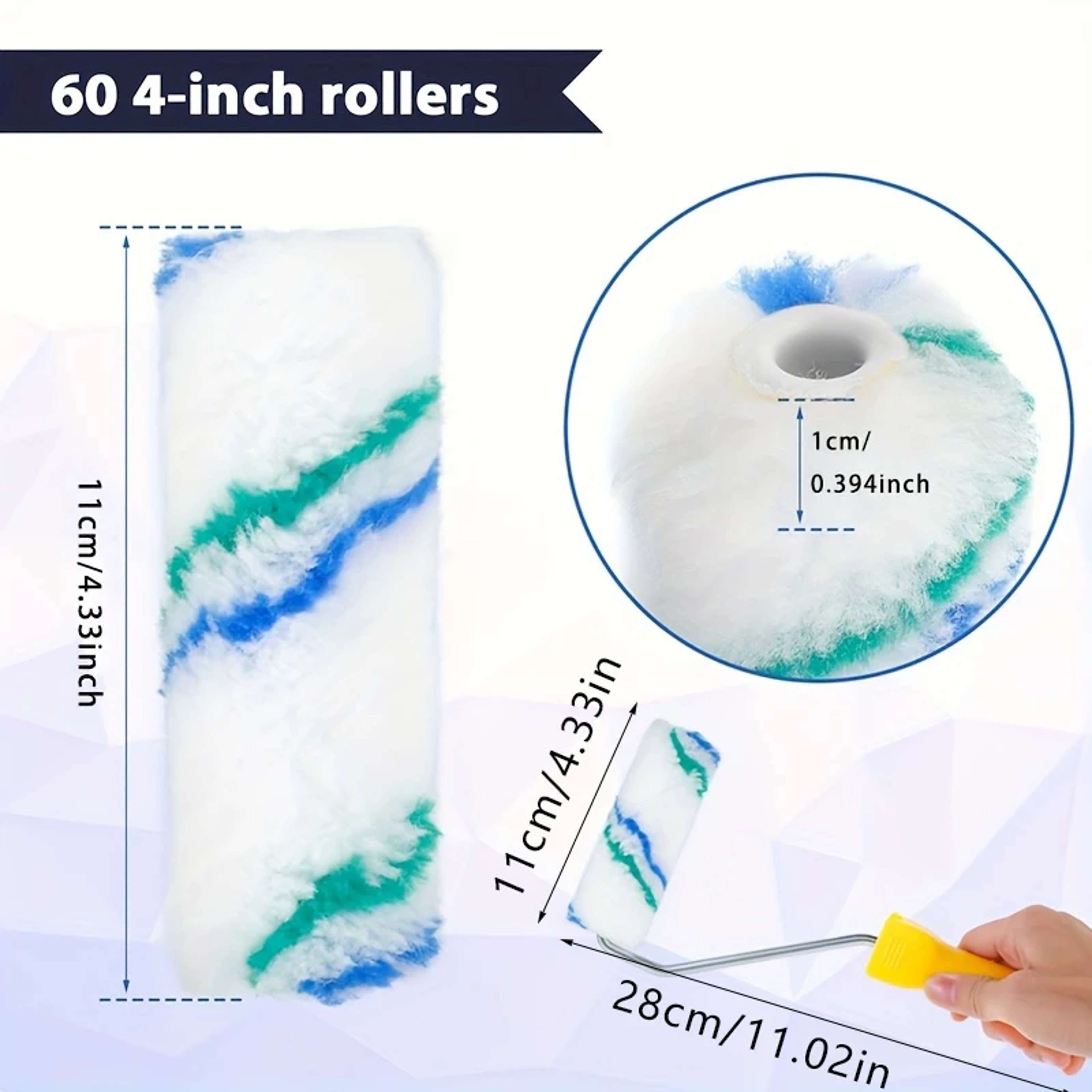 Mini Paint Roller Set with Reusable Handle and Roller Covers – view 2