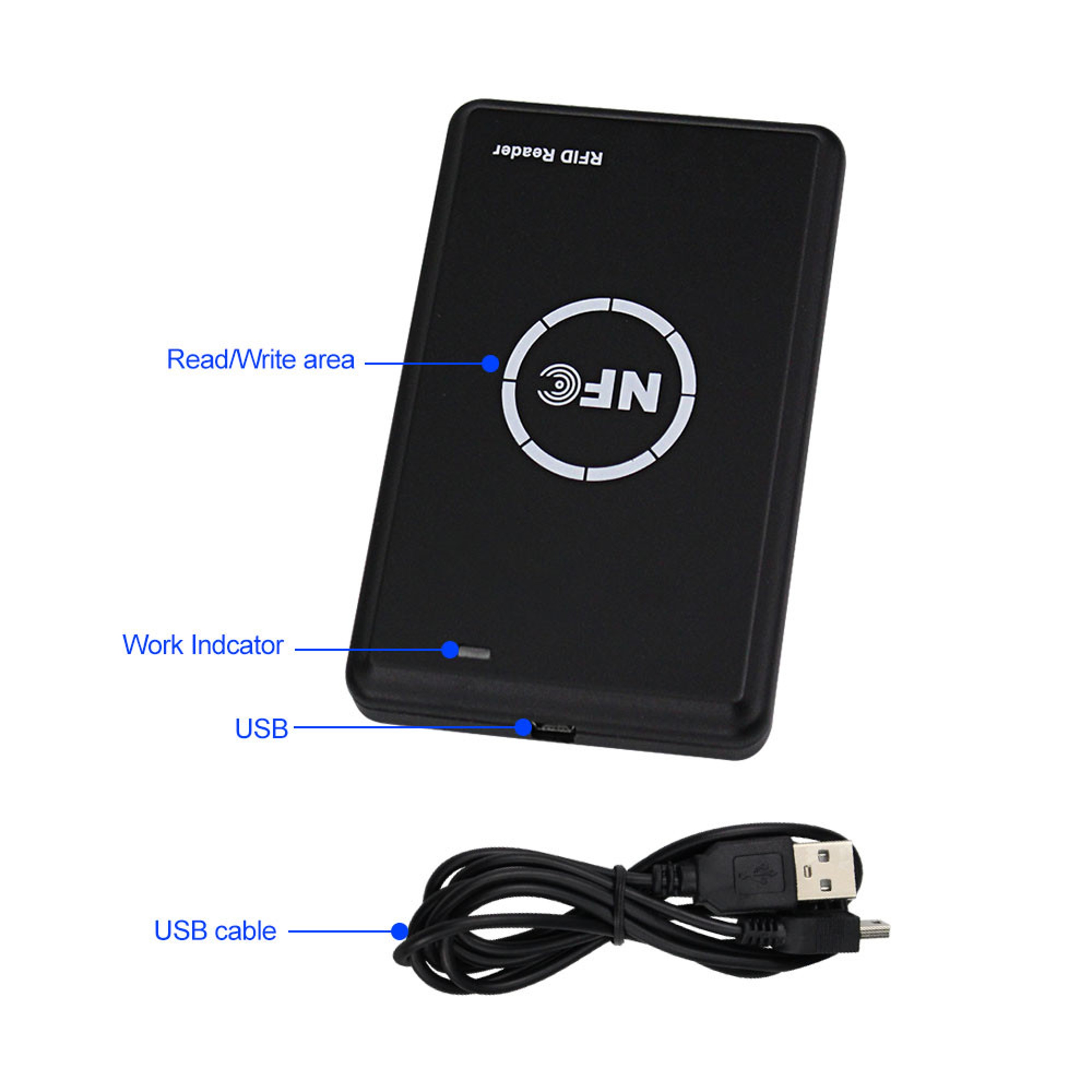 RFID NFC Smart Card Reader Writer Dual Frequency USB Programmer 4