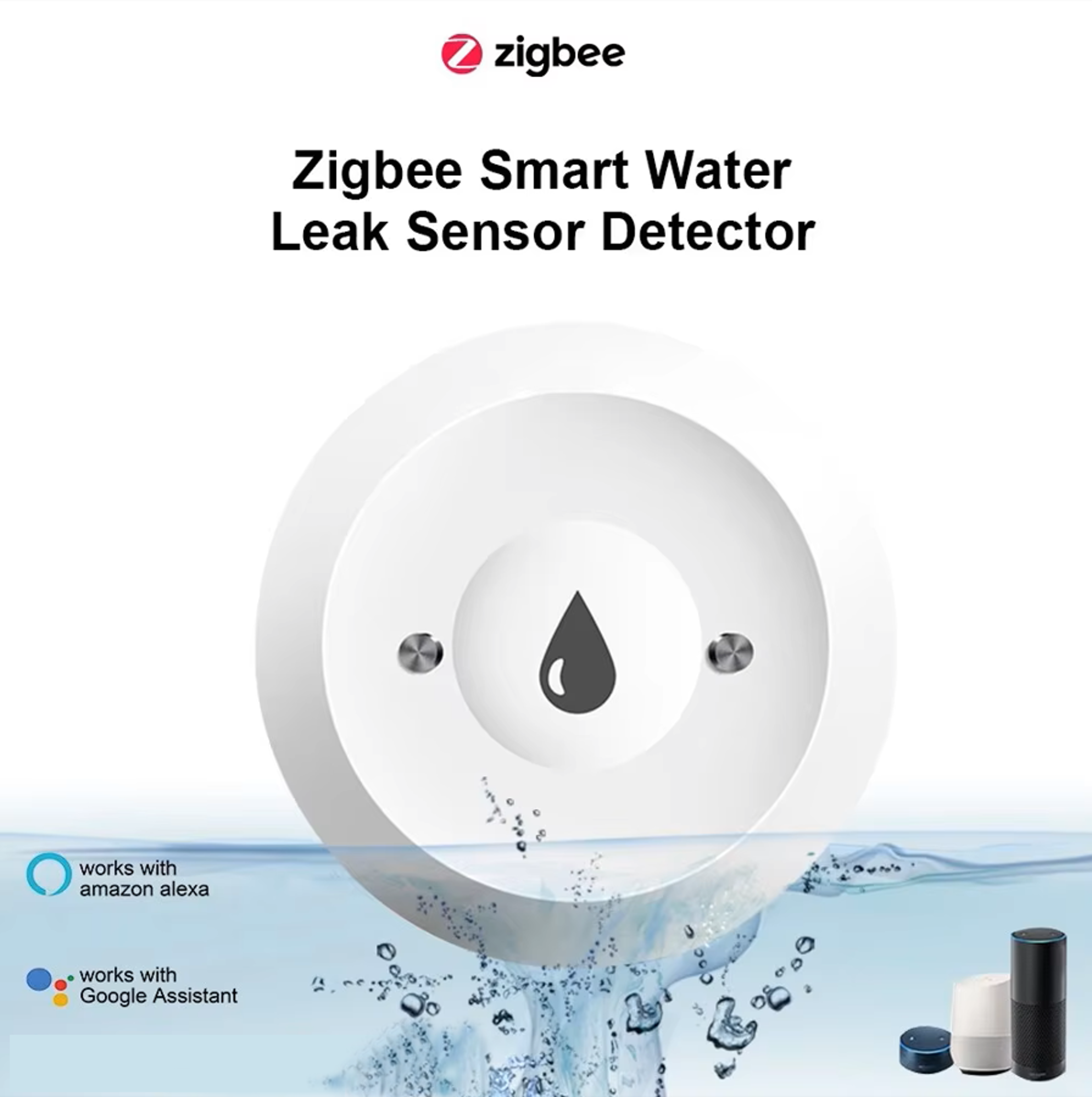 EWeLink Zigbee Smart Water Leak Detector With App Alerts And Home Assistant Support 1