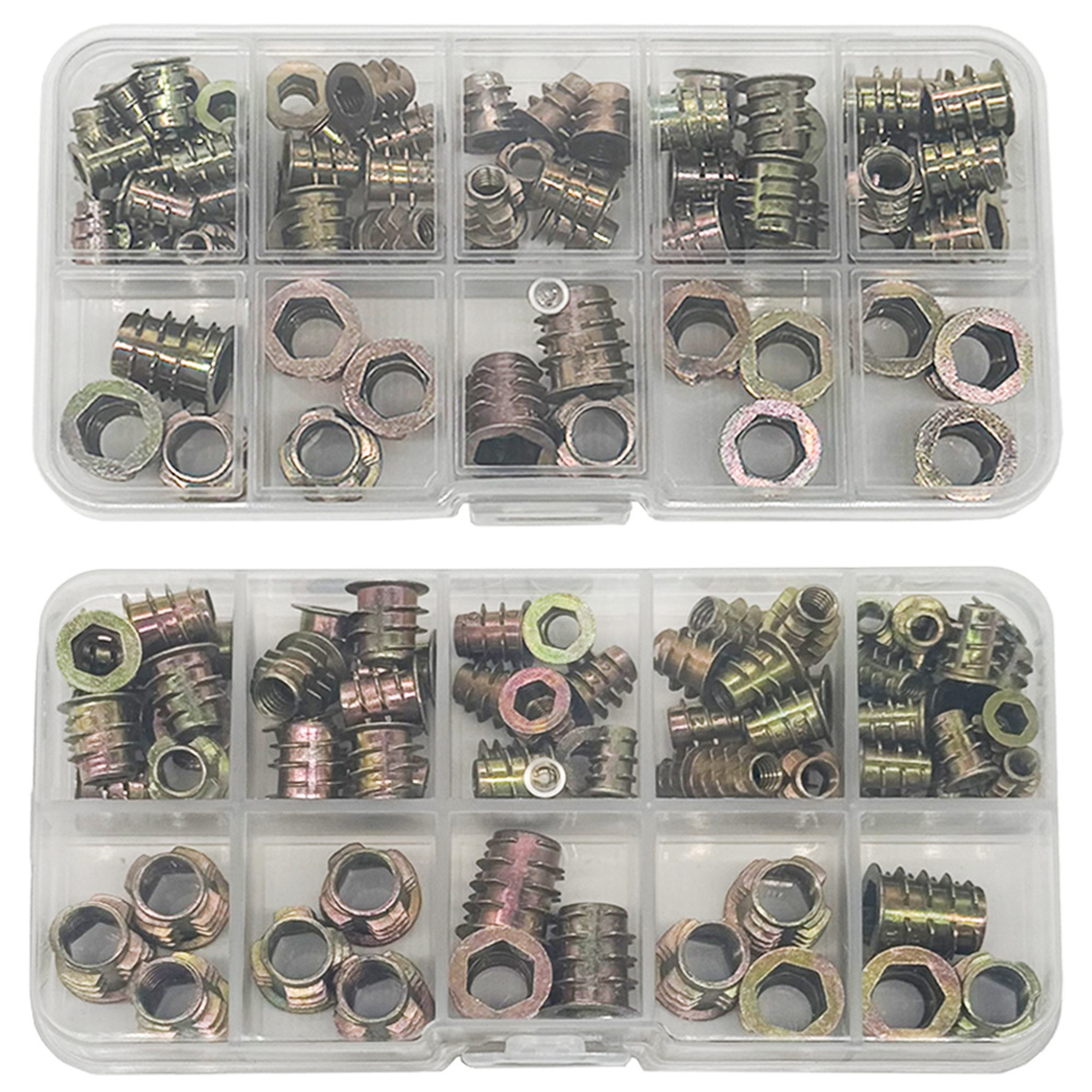 Piece Threaded Insert Nut Kit Wood Furniture Fasteners 4