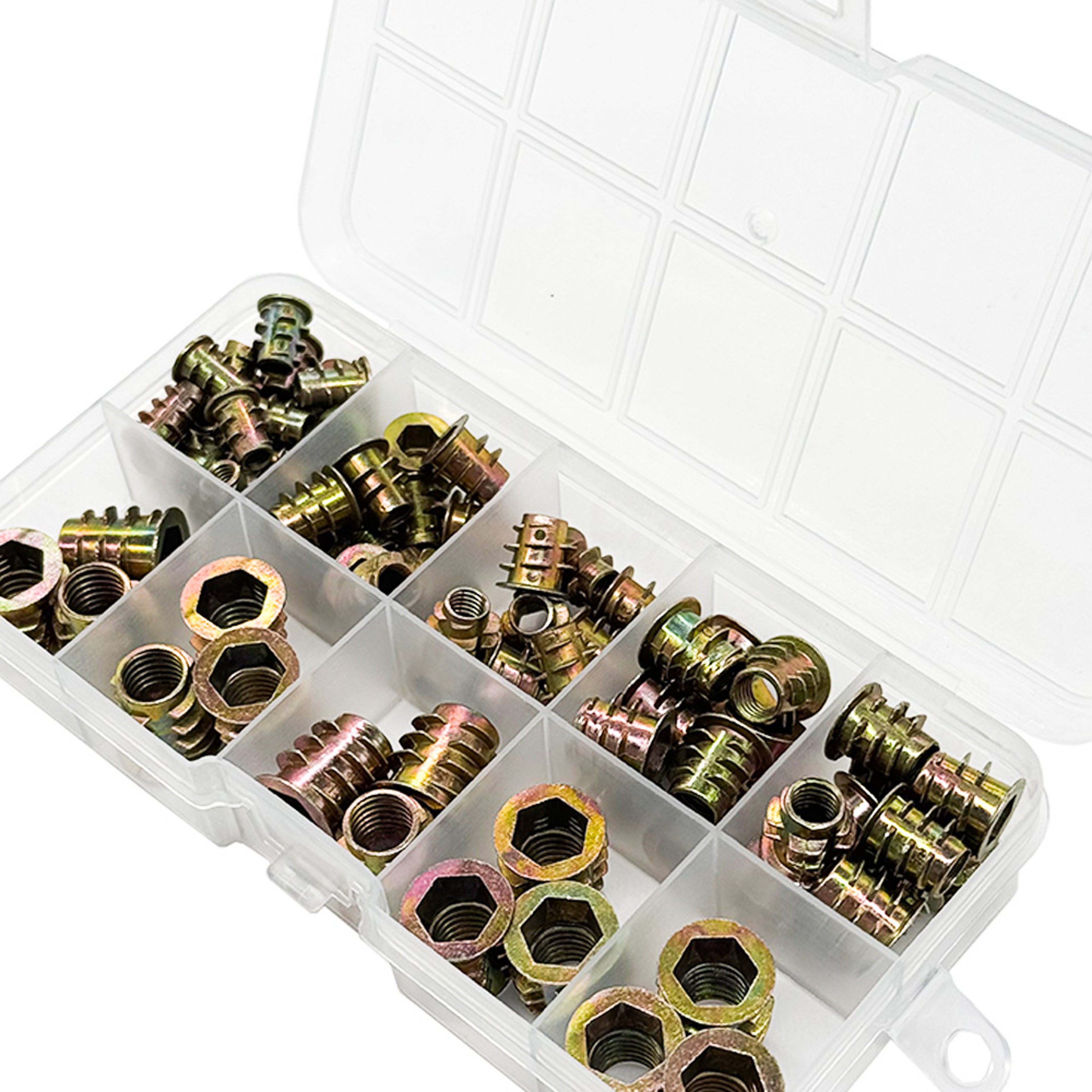 Piece Threaded Insert Nut Kit Wood Furniture Fasteners 0