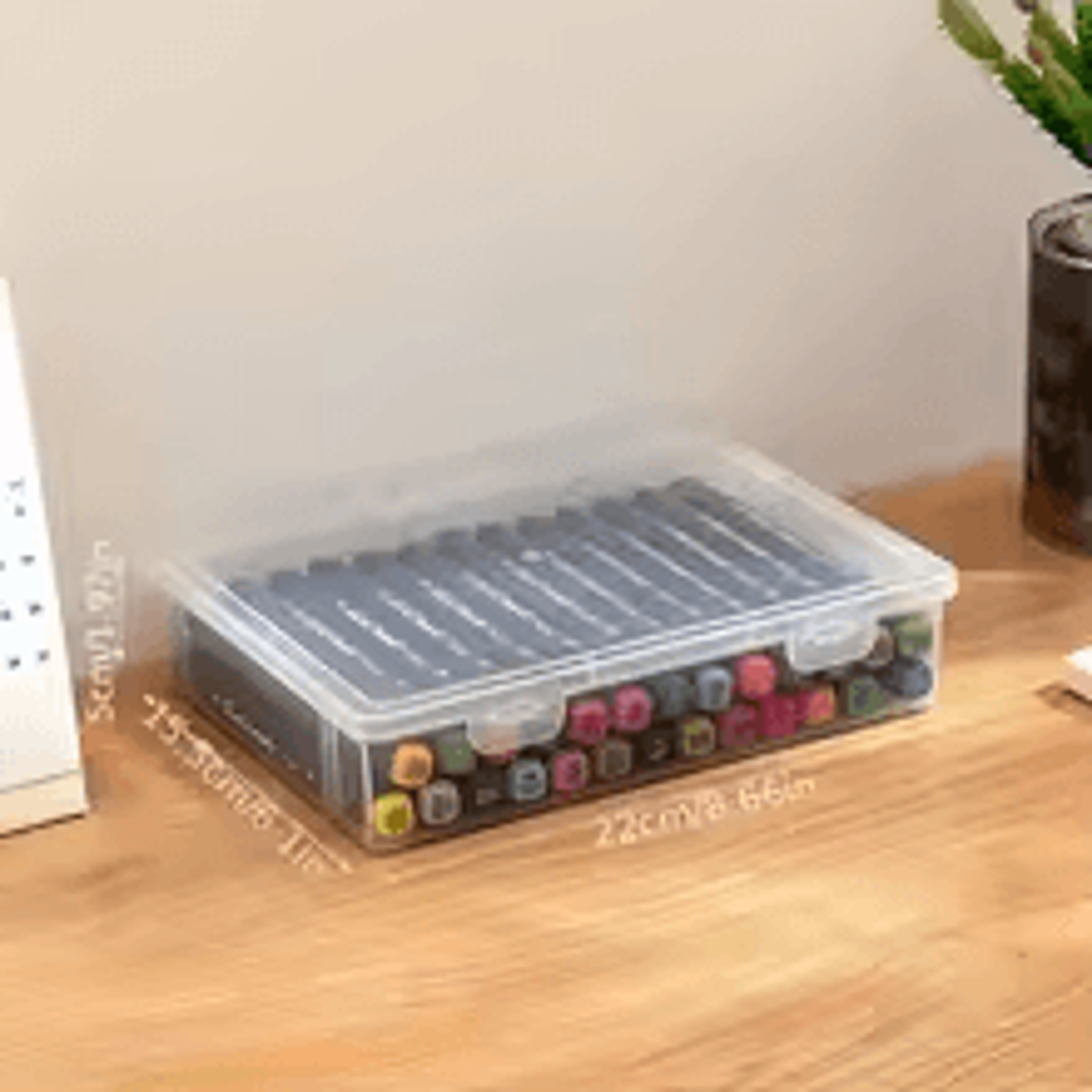 Large Capacity Transparent Pencil Case Art Supply Storage Box 6