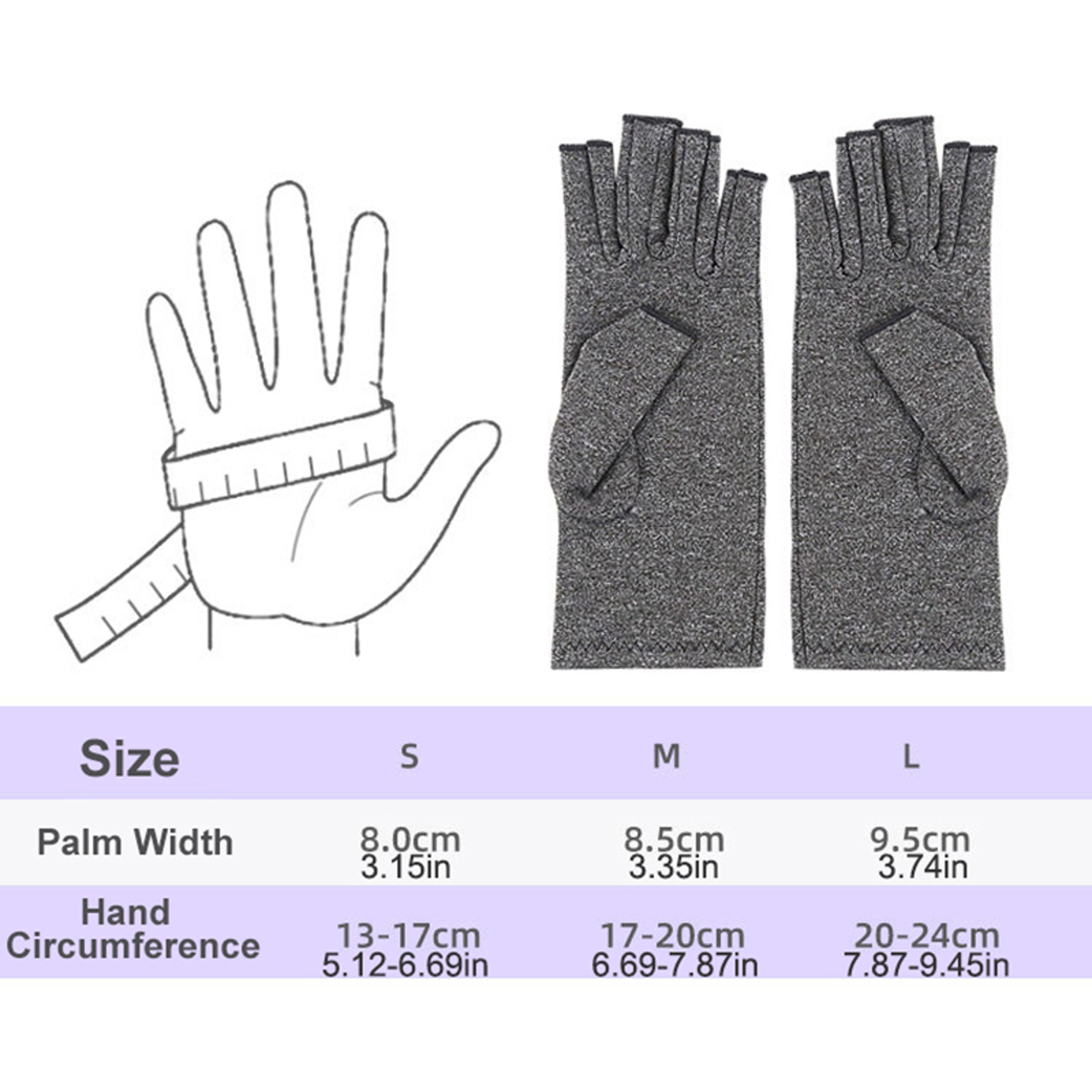 Comfort Support Fingerless Compression Gloves For Hand And Joint Relief 2
