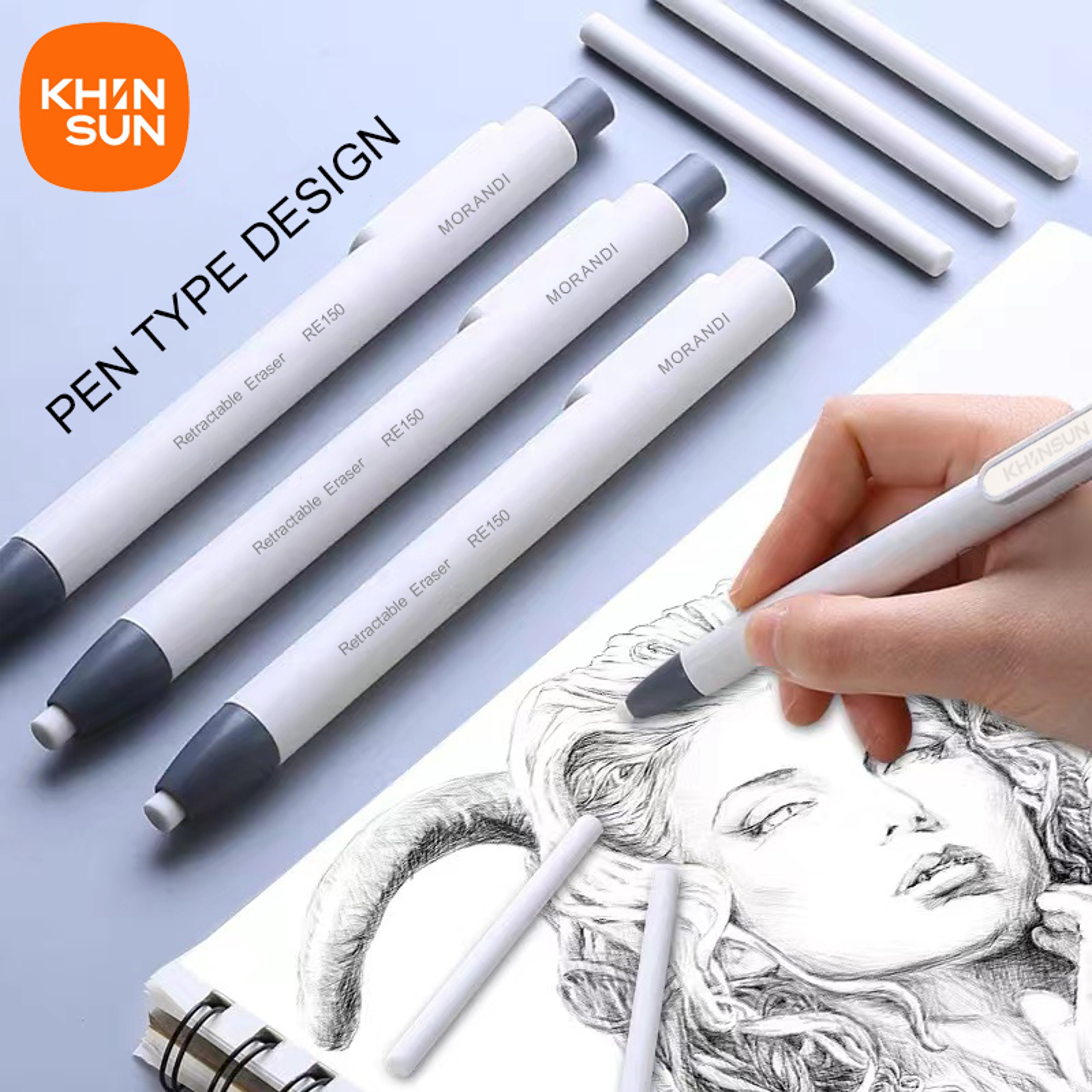 Retractable Eraser Pen Precision Pencil Eraser For Writing Drawing And Sketching 1