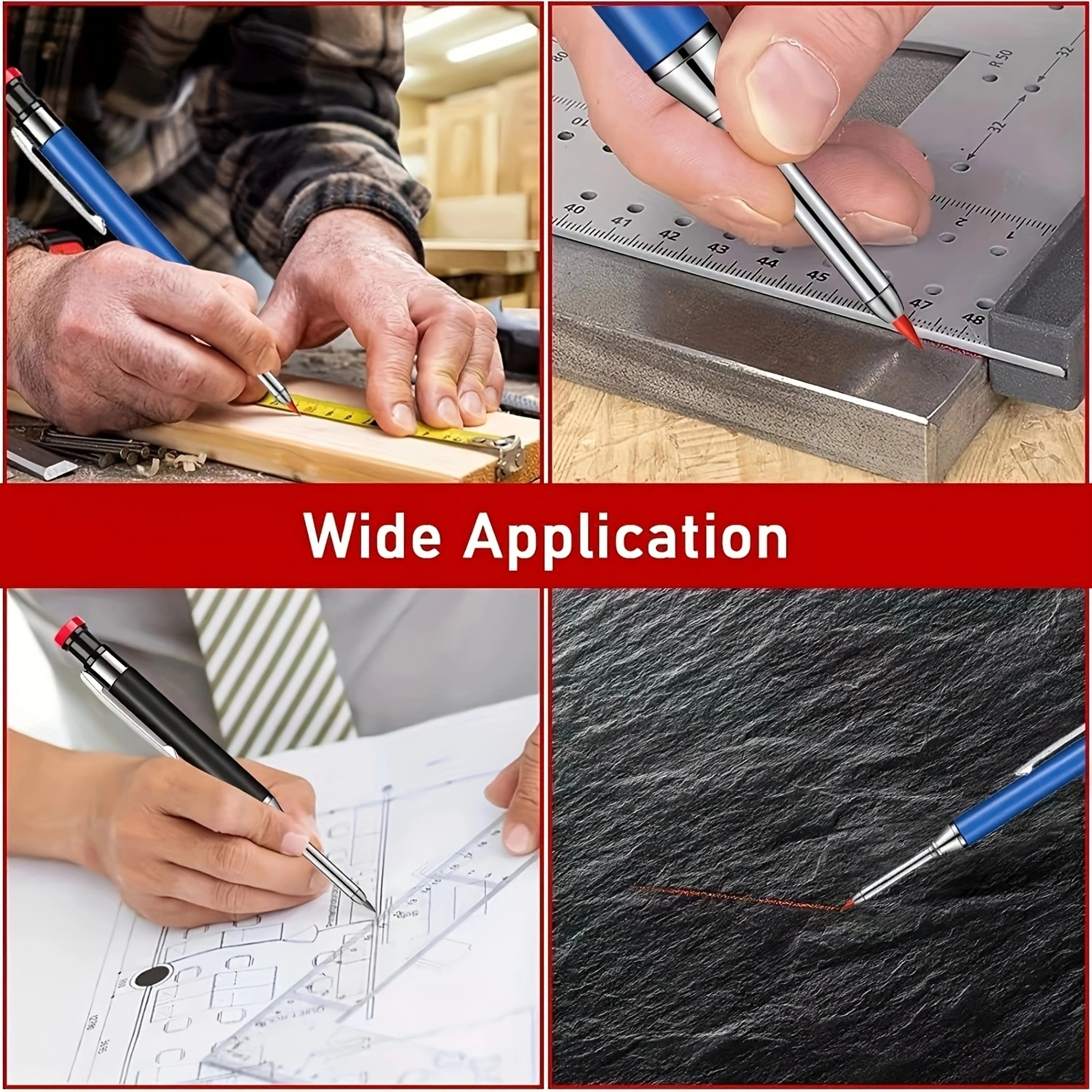 Carpenter Mechanical Pencil Deep Hole  Woodworking Marker 4