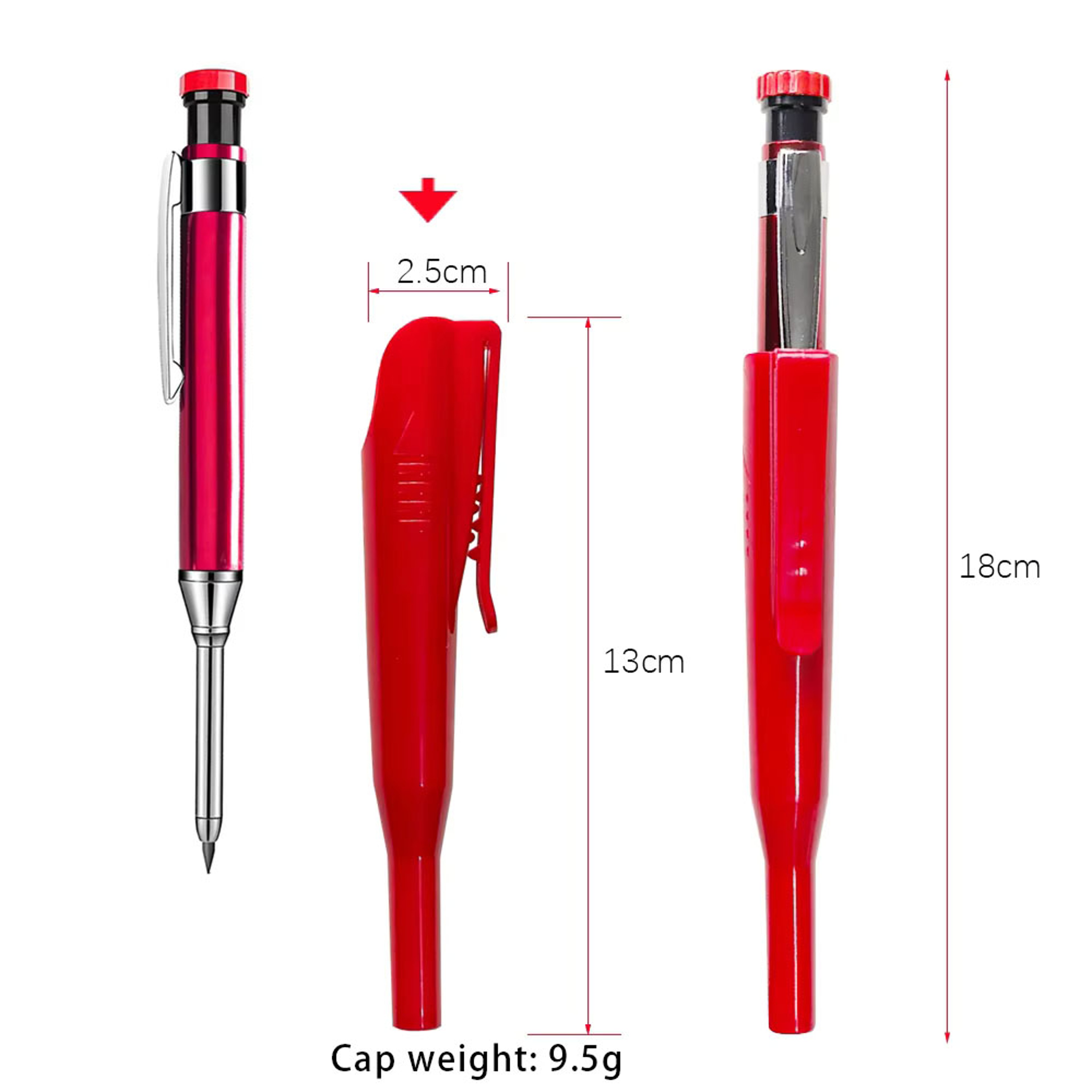 Carpenter Mechanical Pencil Deep Hole  Woodworking Marker 5
