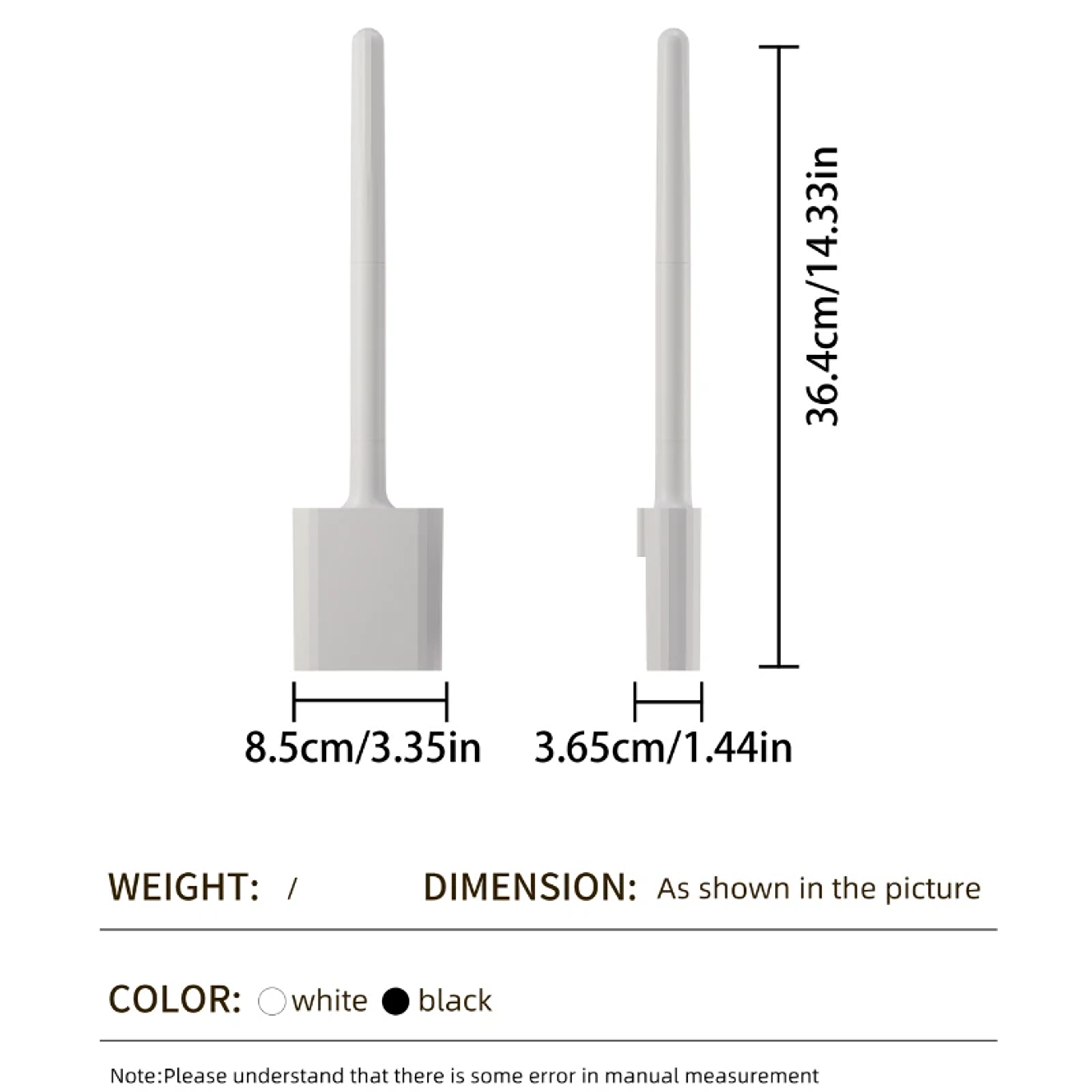 Wall Mounted Silicone Toilet Brush  Flexible Flat Head 5