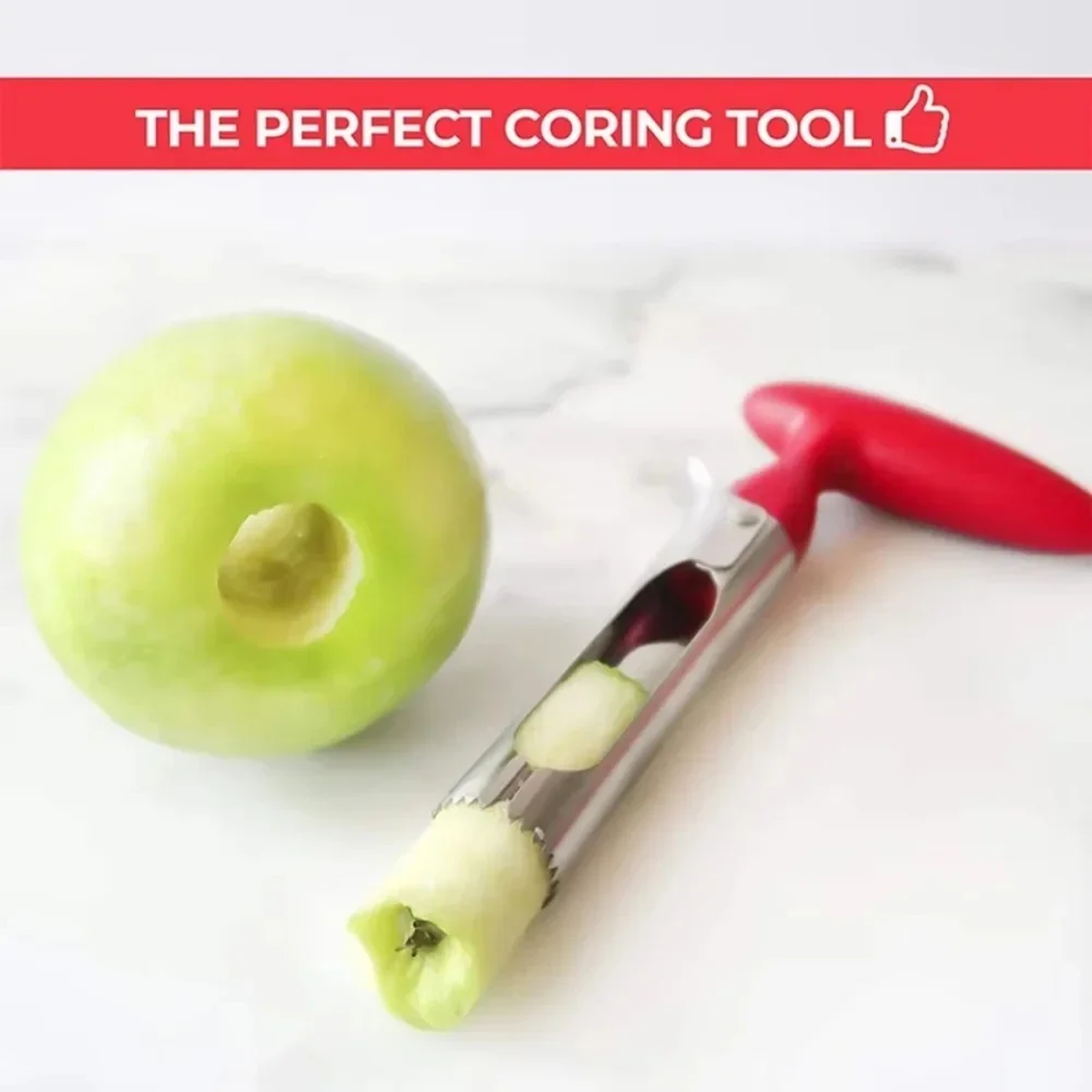 Stainless Steel Apple Corer Fruit Core Remover Kitchen Tool 2
