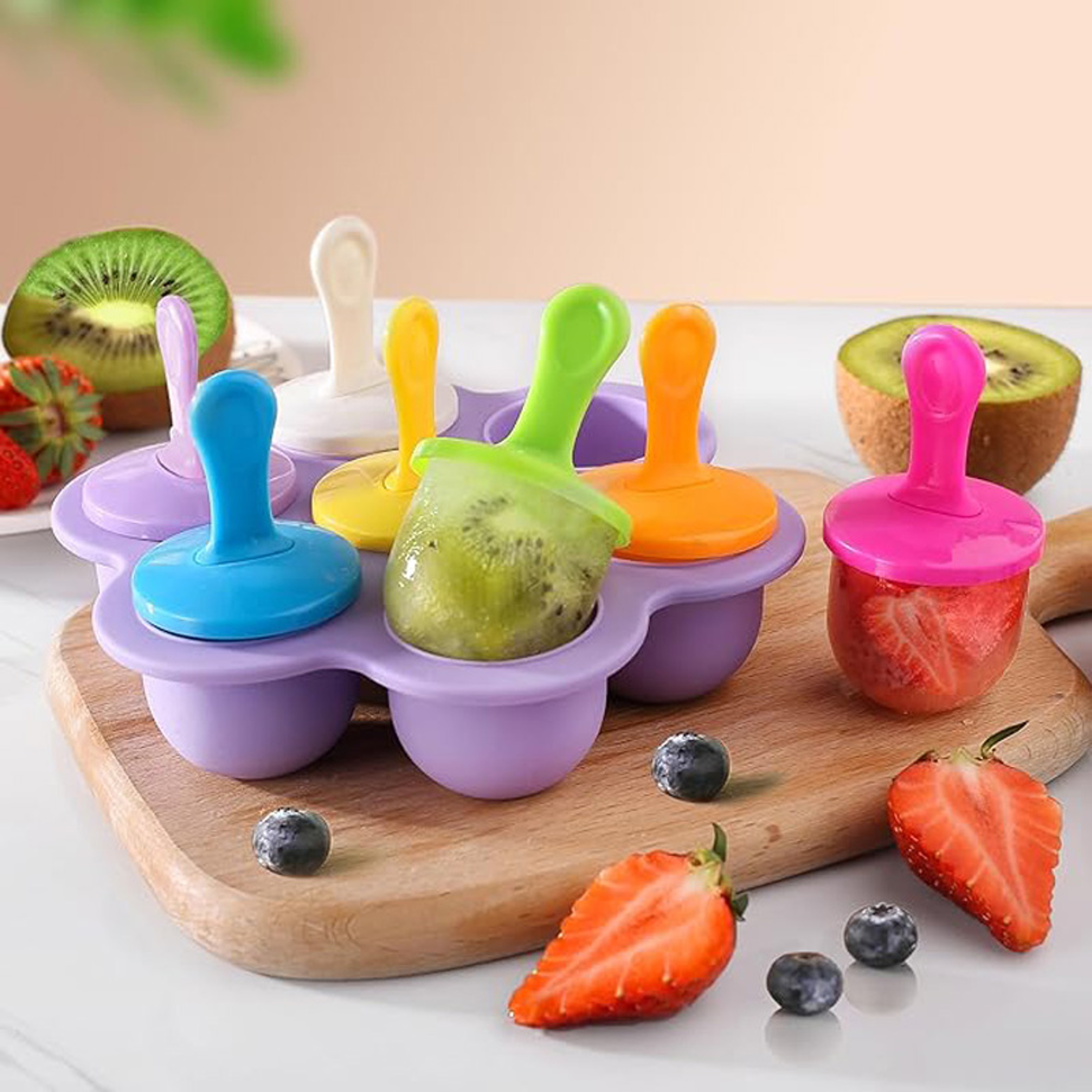 Hole Silicone Popsicle Mold Reusable Ice Pop Maker for Homemade Frozen Treats – view 1