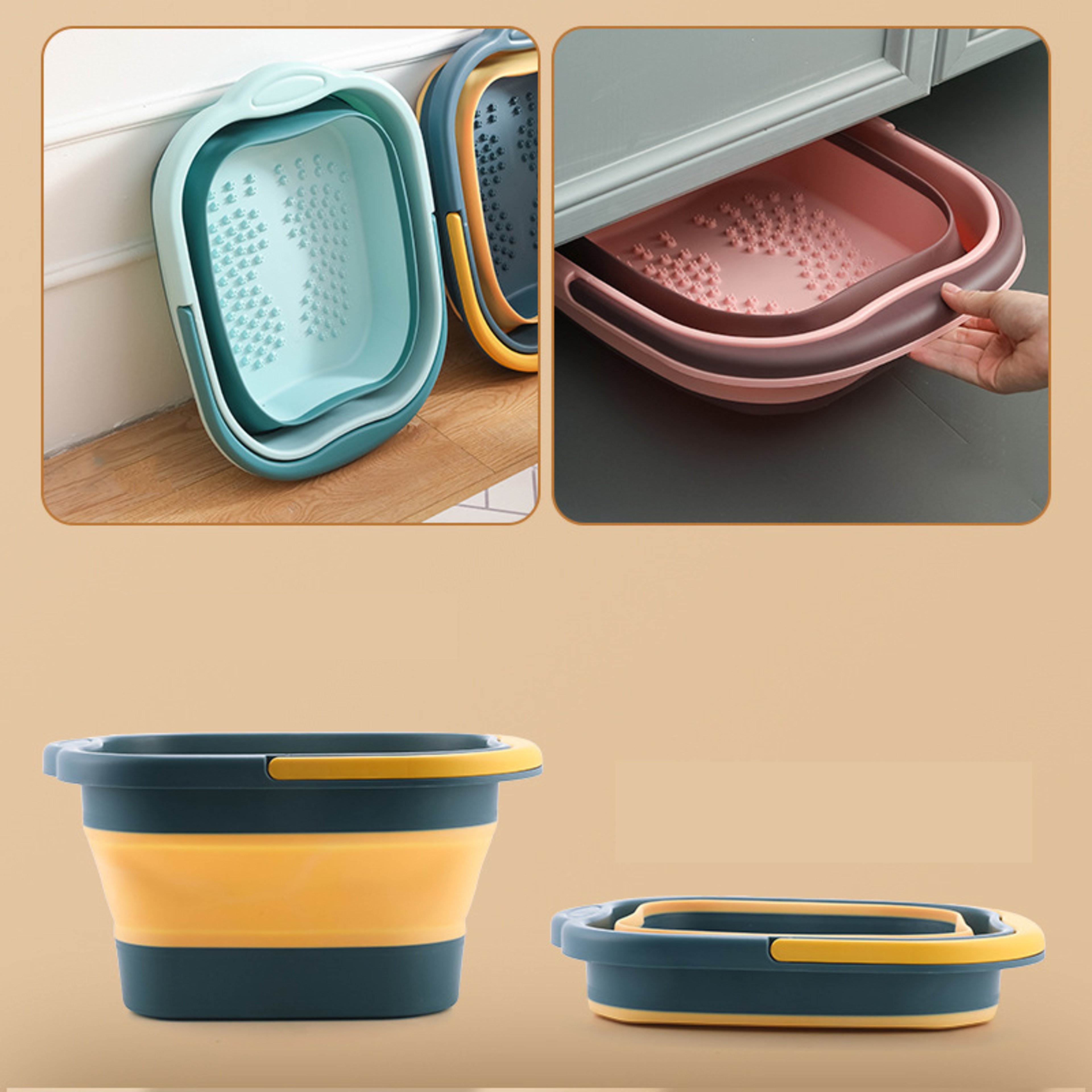Foldable Foot Spa Basin Portable Pedicure Tub For Soaking And Home Care 3