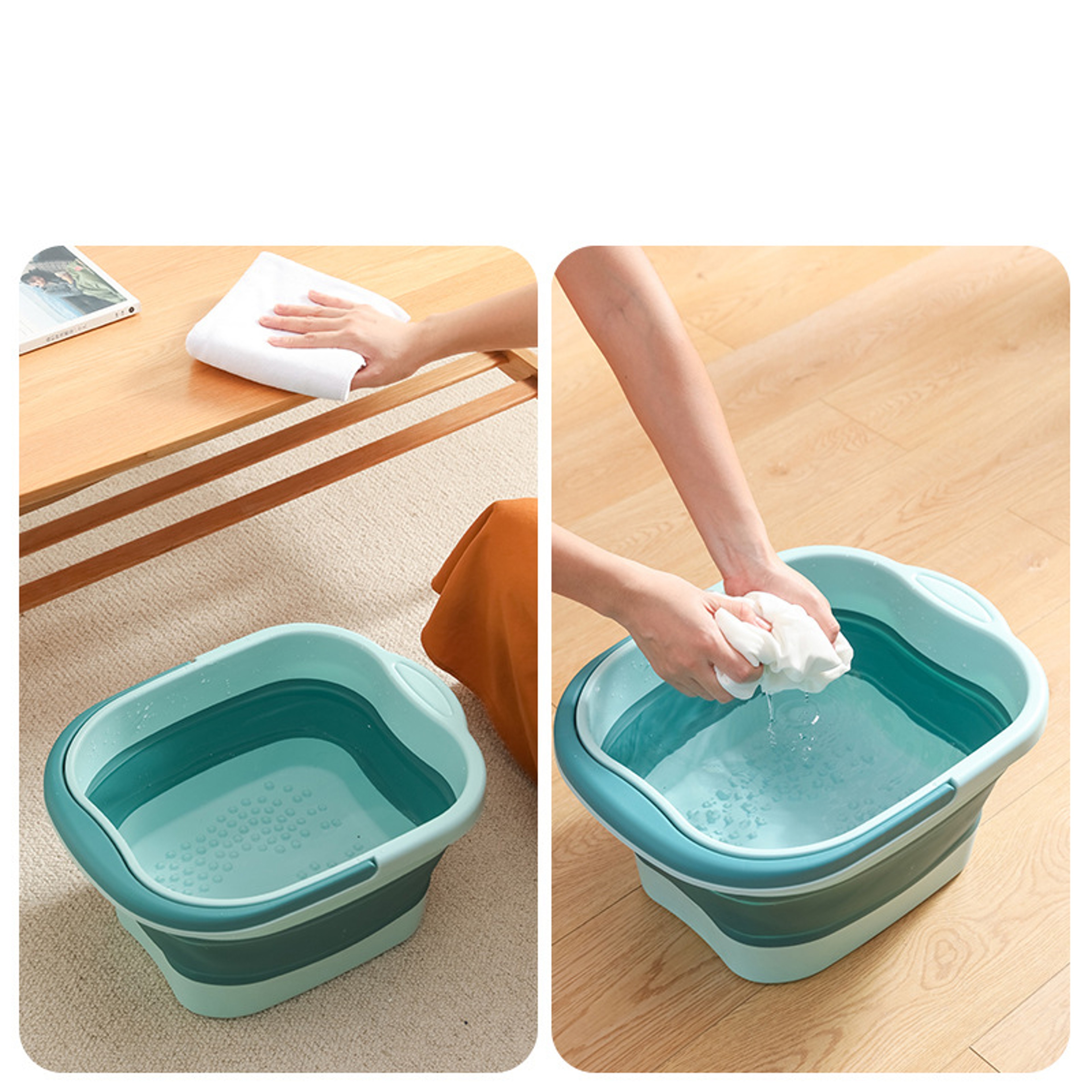 Foldable Foot Spa Basin Portable Pedicure Tub For Soaking And Home Care 5