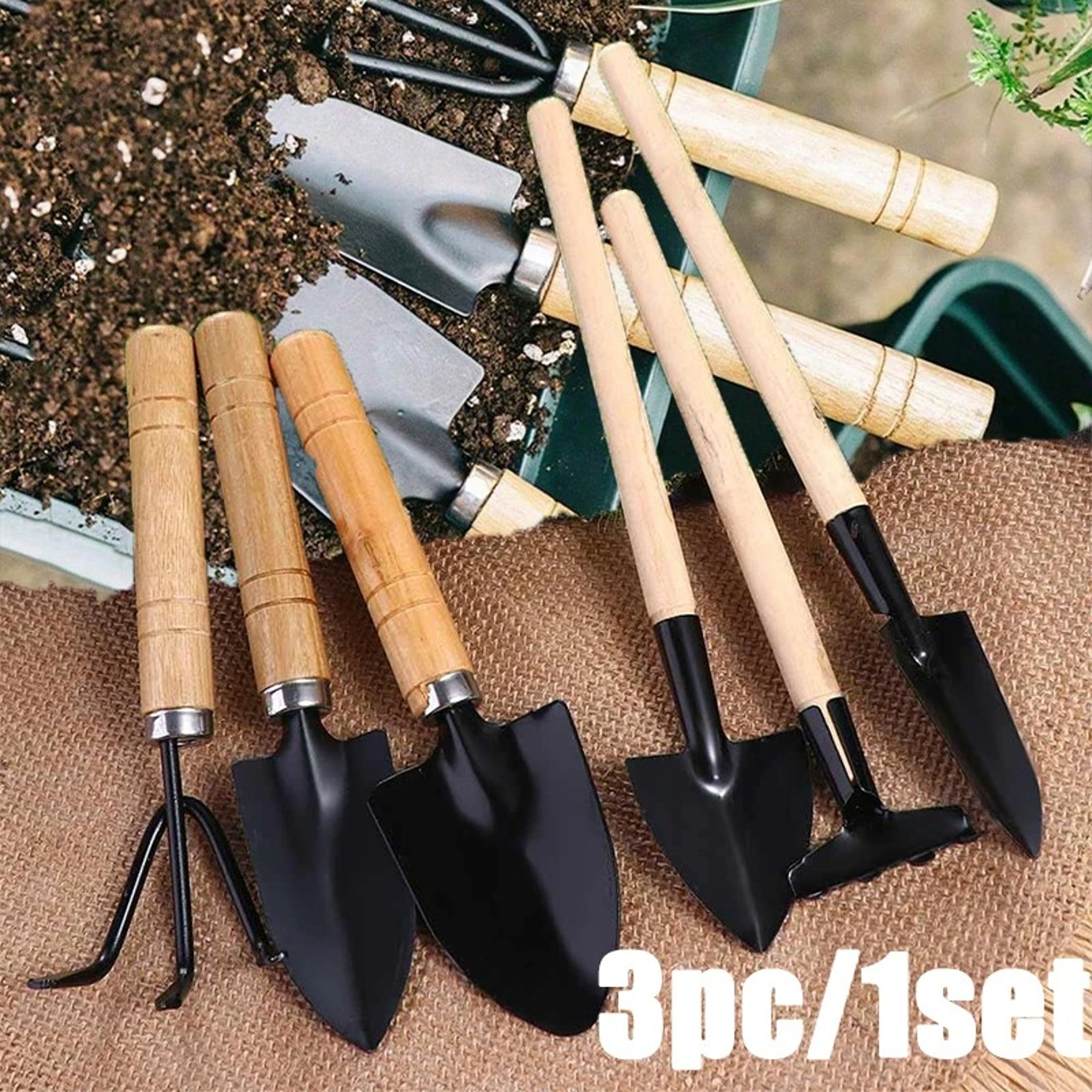 Mini Gardening Tool Set for Digging Weeding Planting and Potted Plant Care – view 5