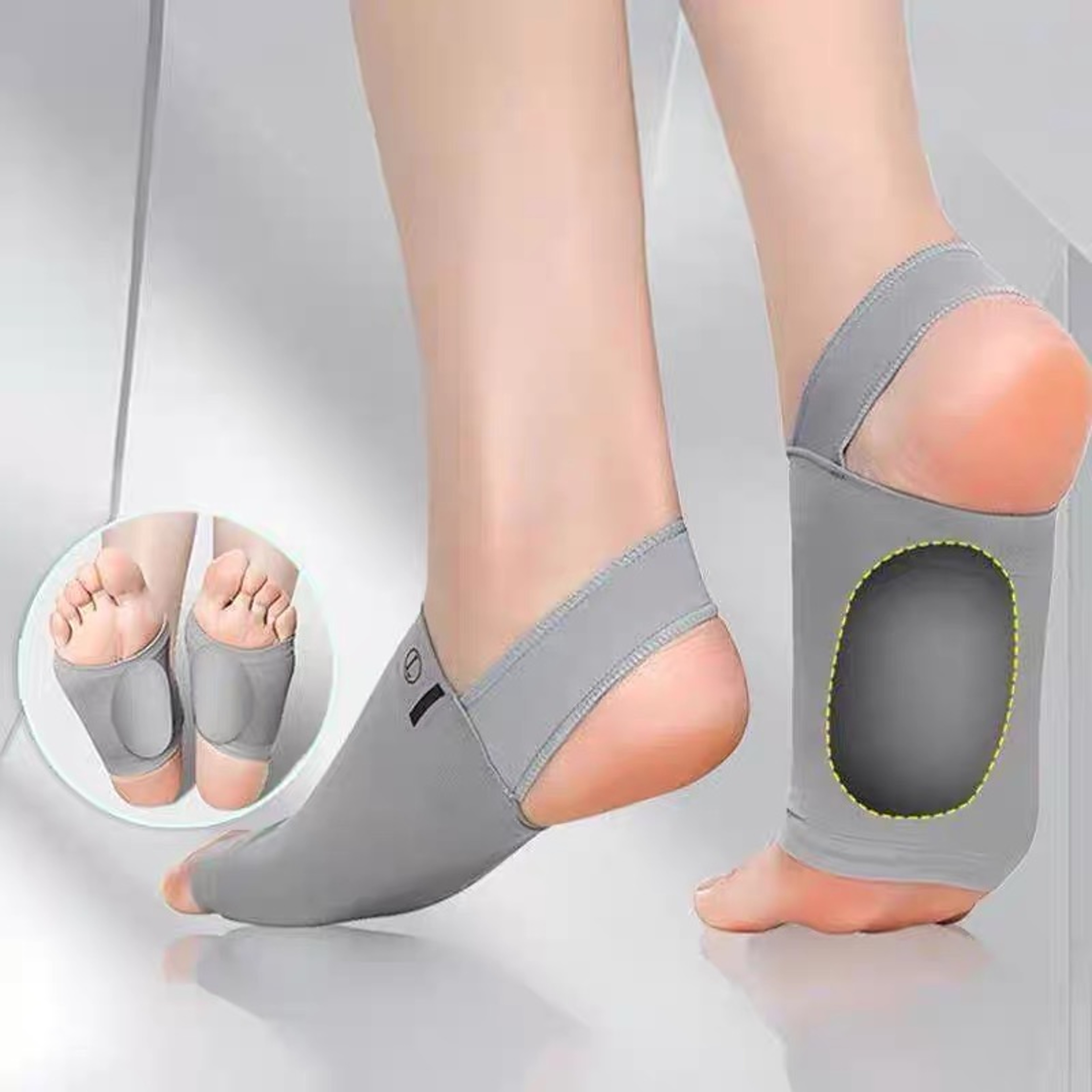 Silicone Arch Support Sleeves for Flat Feet and Plantar Fasciitis Support – view 8