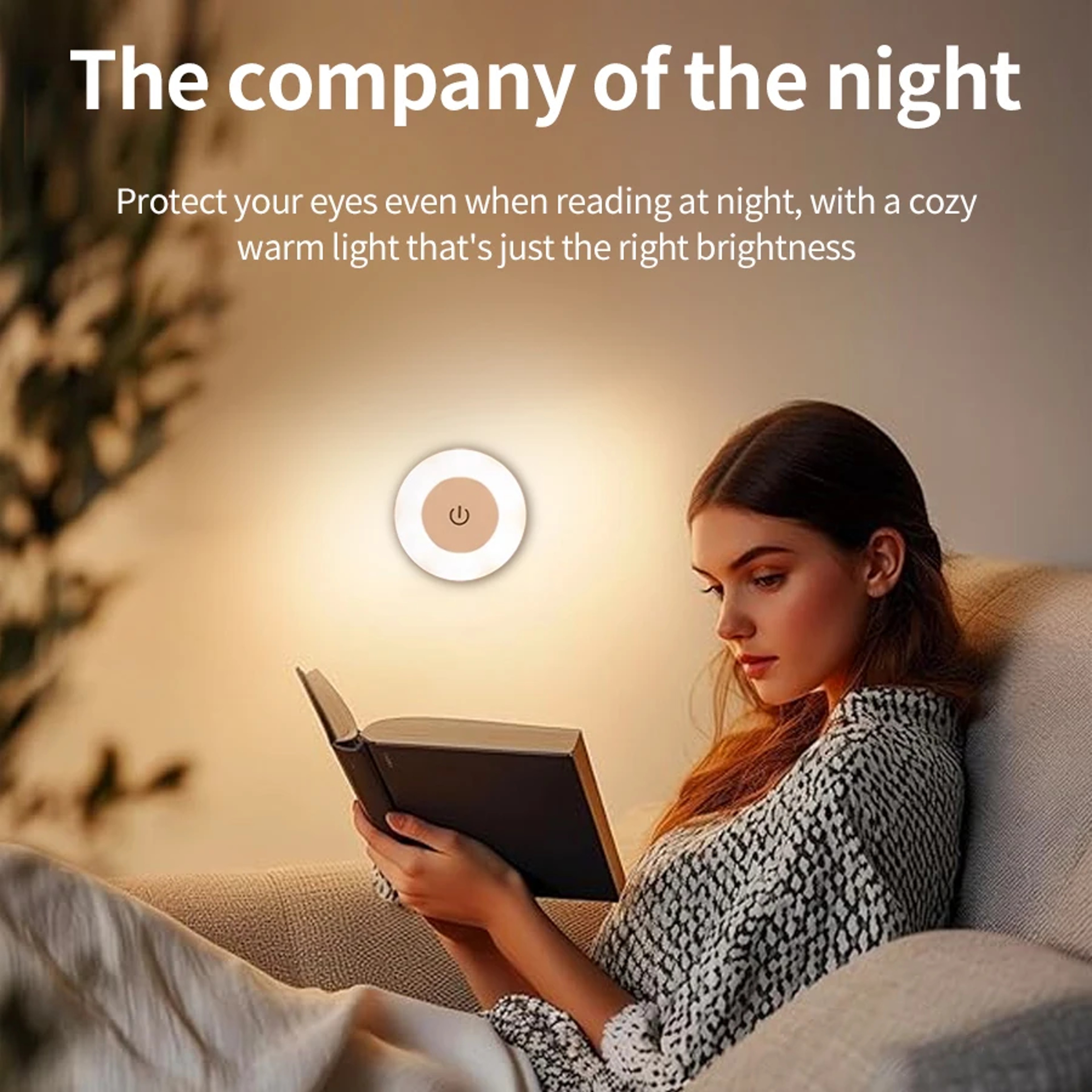 Portable USB Rechargeable LED Wall Light Touch Bedside Night Lamp 3