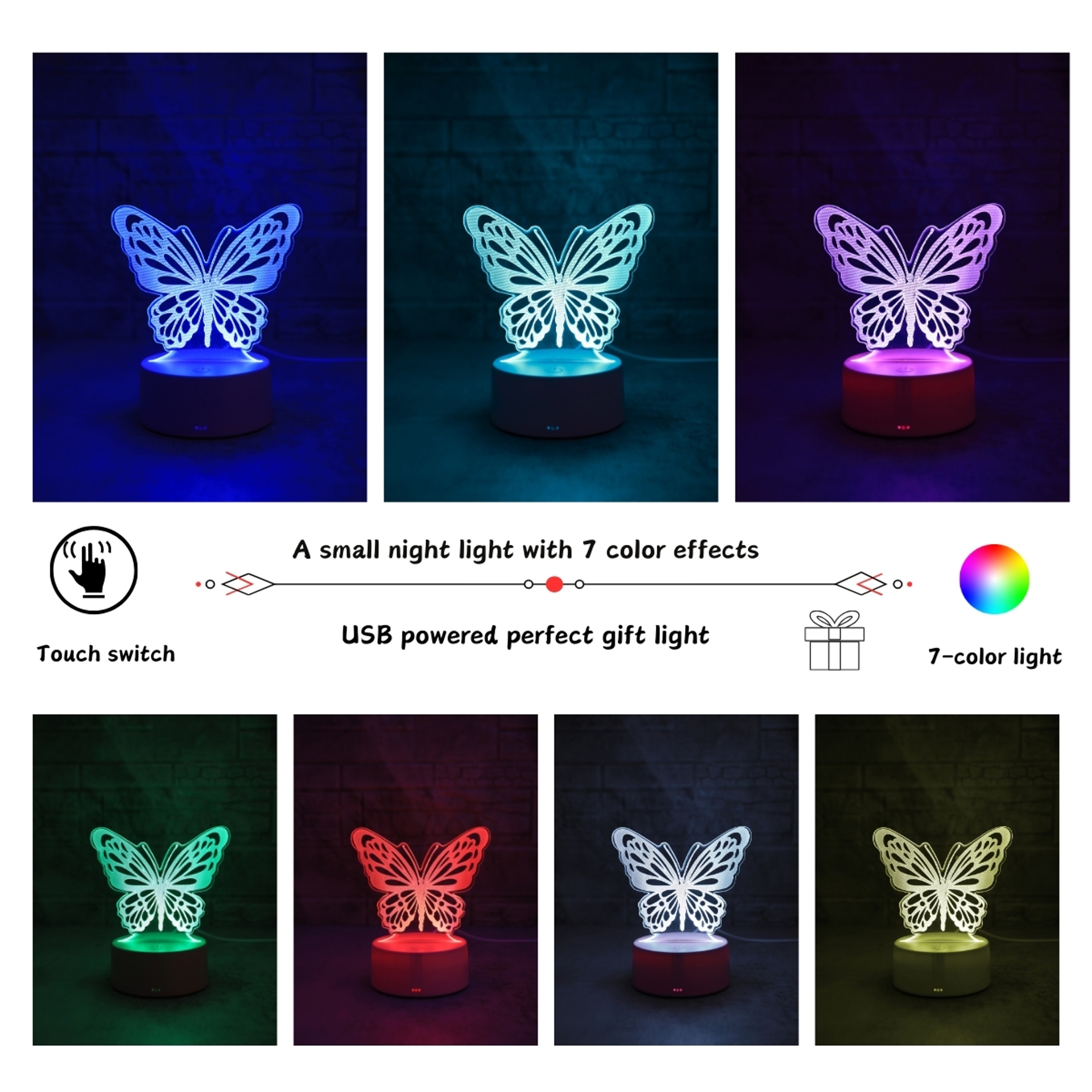 Butterfly Night Light USB Decorative Table Lamp – view 4