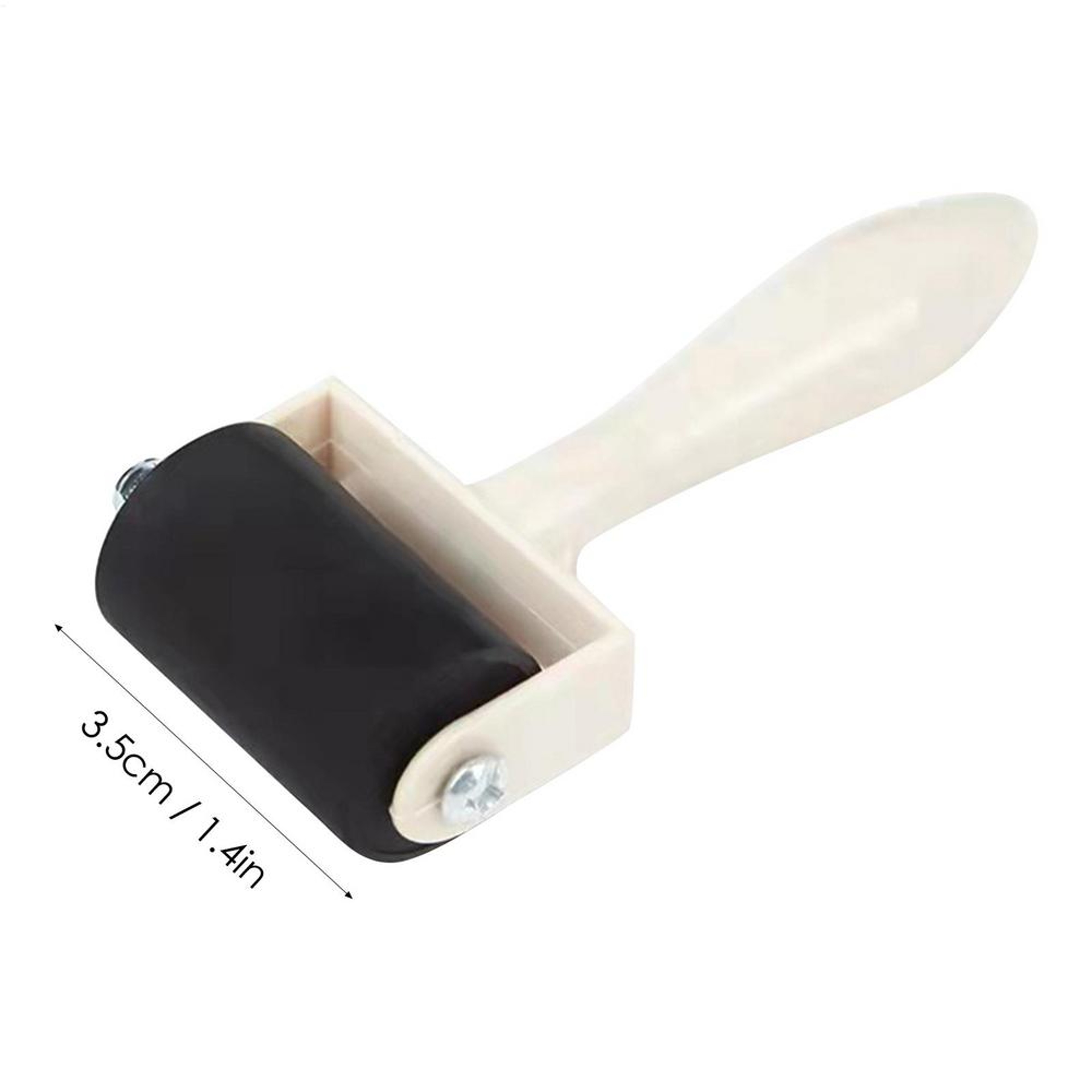 Smooth Ink Rubber Brayer Roller Wooden Handle Printmaking Tool 6