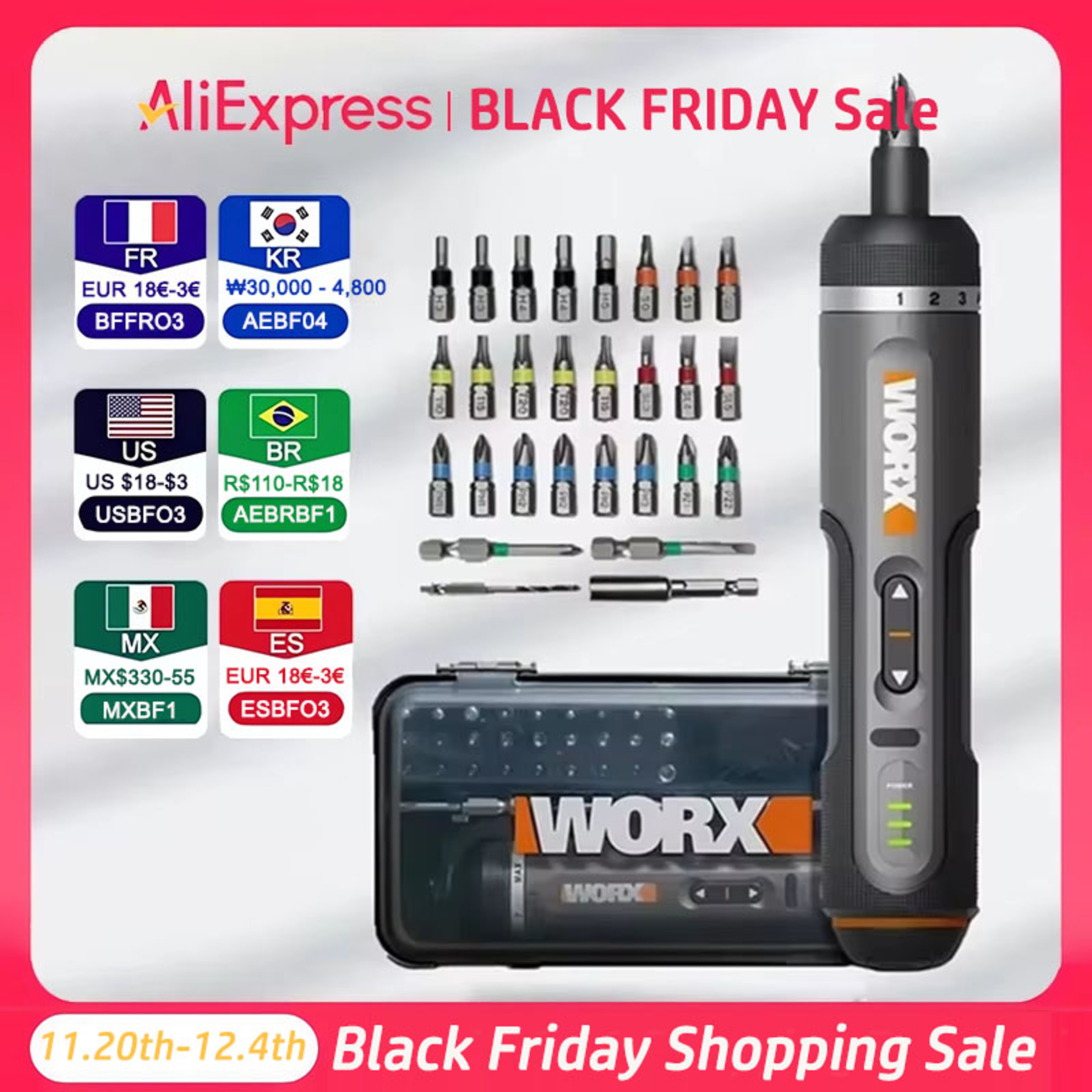 Mini Cordless Electric Screwdriver Rechargeable Bit Set 1