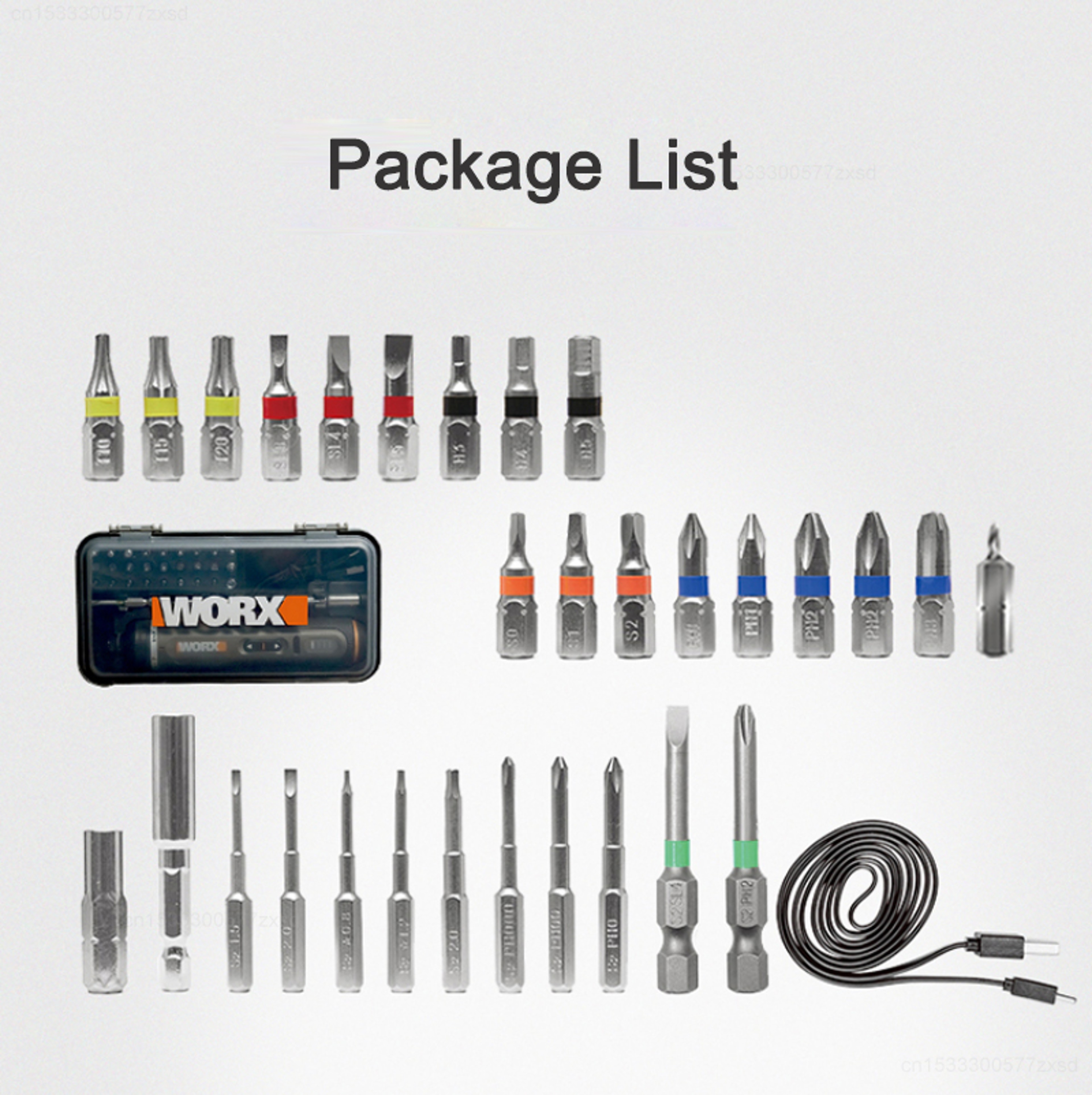 Mini Cordless Electric Screwdriver Rechargeable Bit Set 5