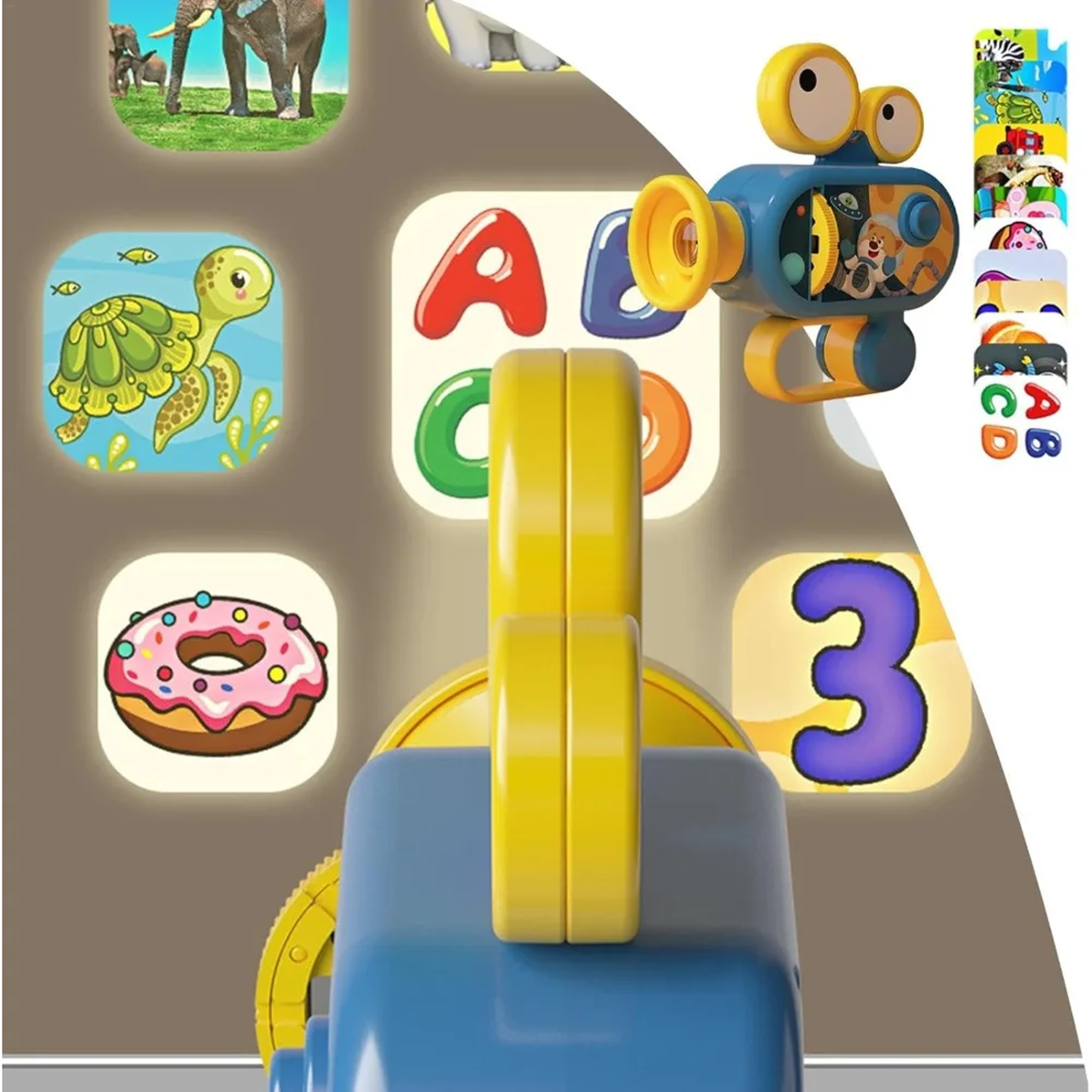 Kids Educational Flashlight Projector Bedtime Story Toy with Multi Theme Animal Slides – view 3