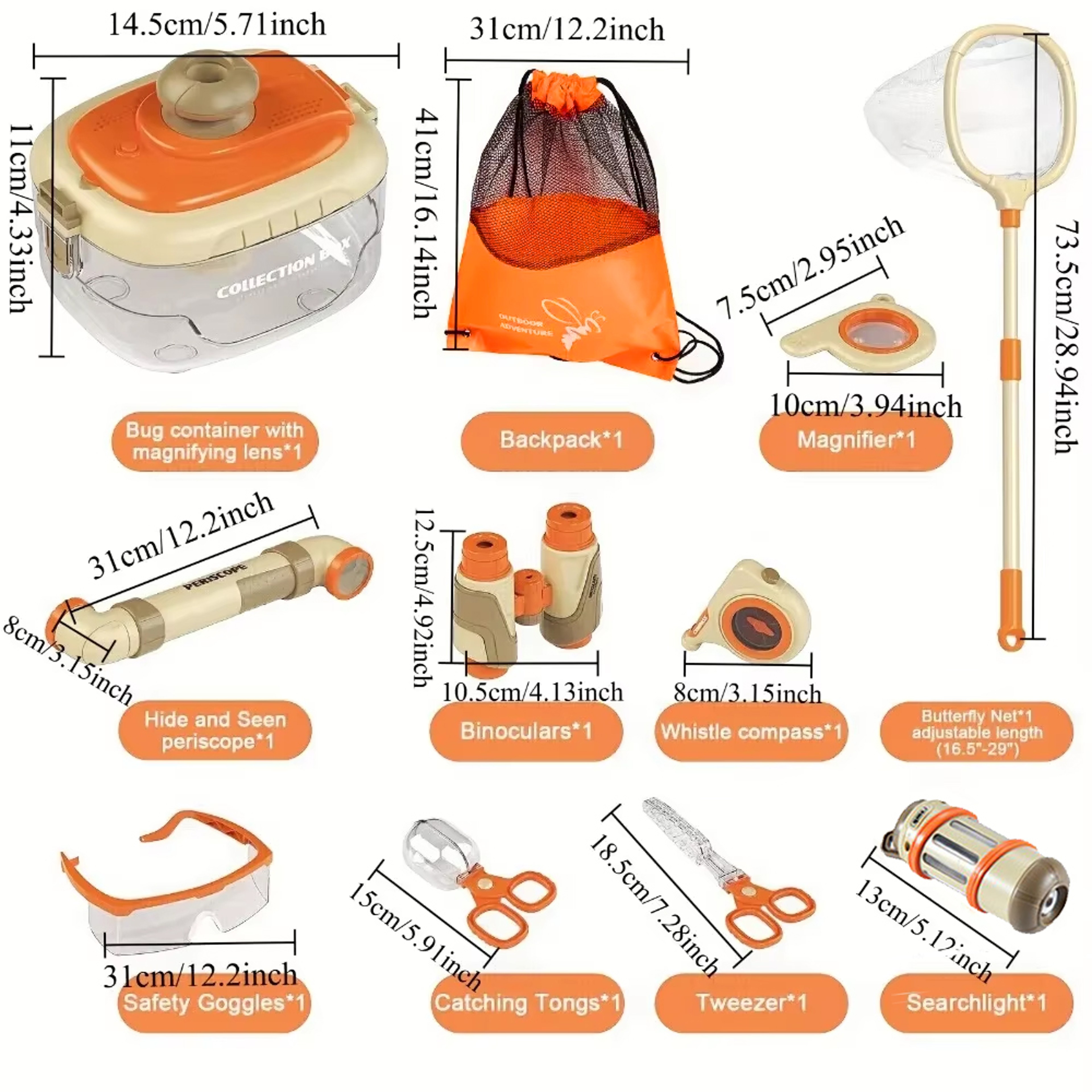 Kids Explorer Kit with Binoculars Bug Catcher and Outdoor Adventure Tools – view 2