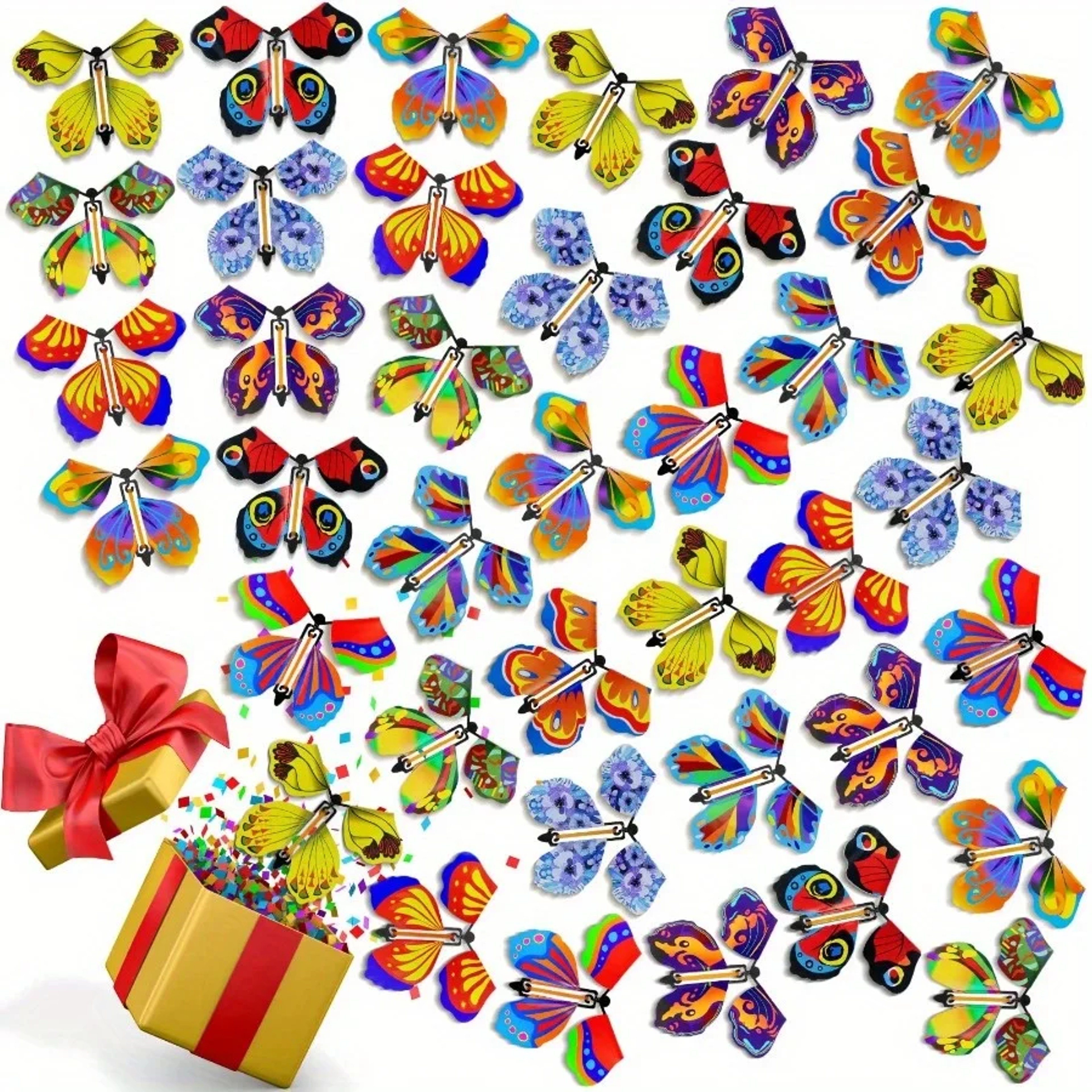 Magic Flying Butterfly Wind Up Surprise Toy Bookmark – view 1