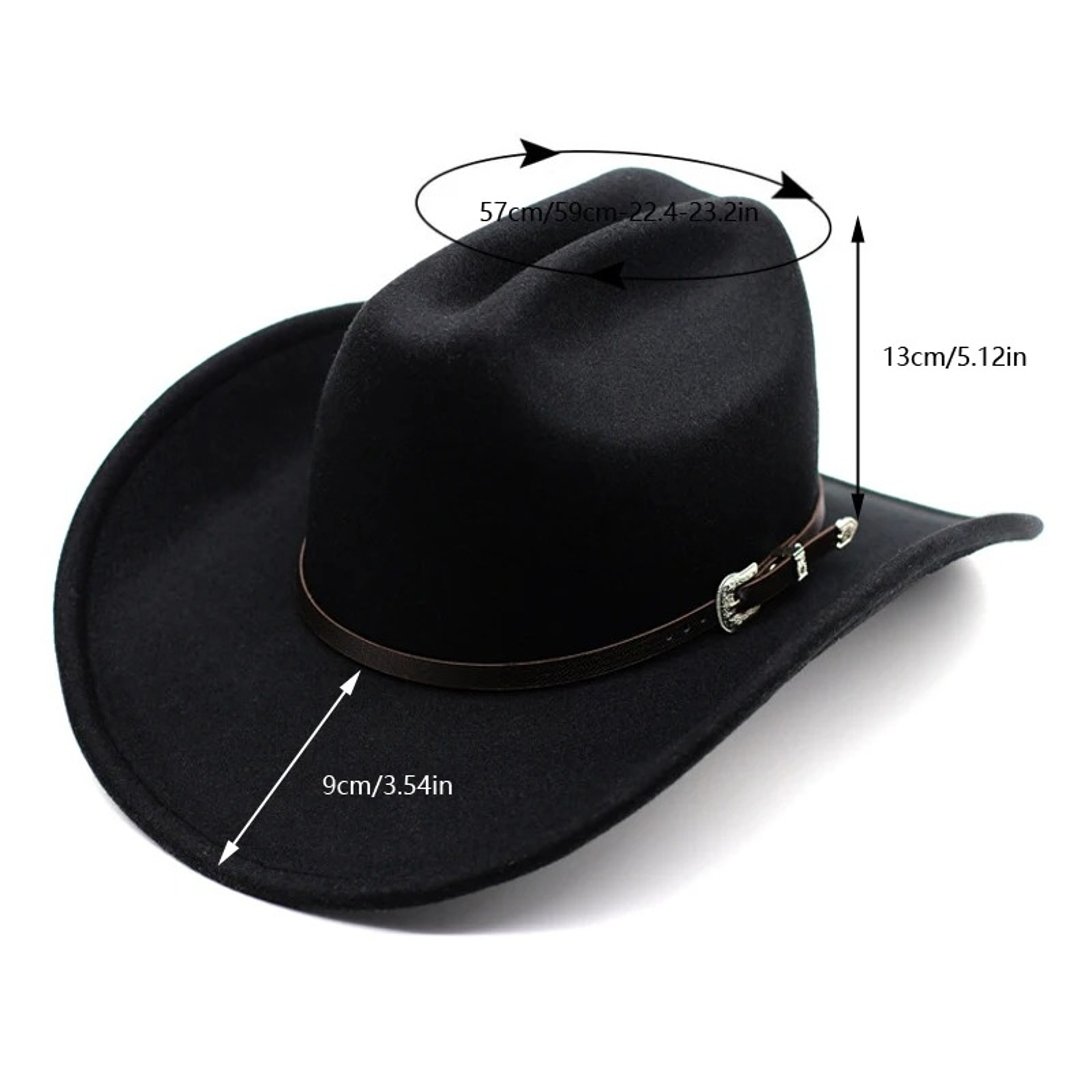 Vintage Western Cowboy Hat Wide Brim Cowgirl Hat for Men and Women – view 1