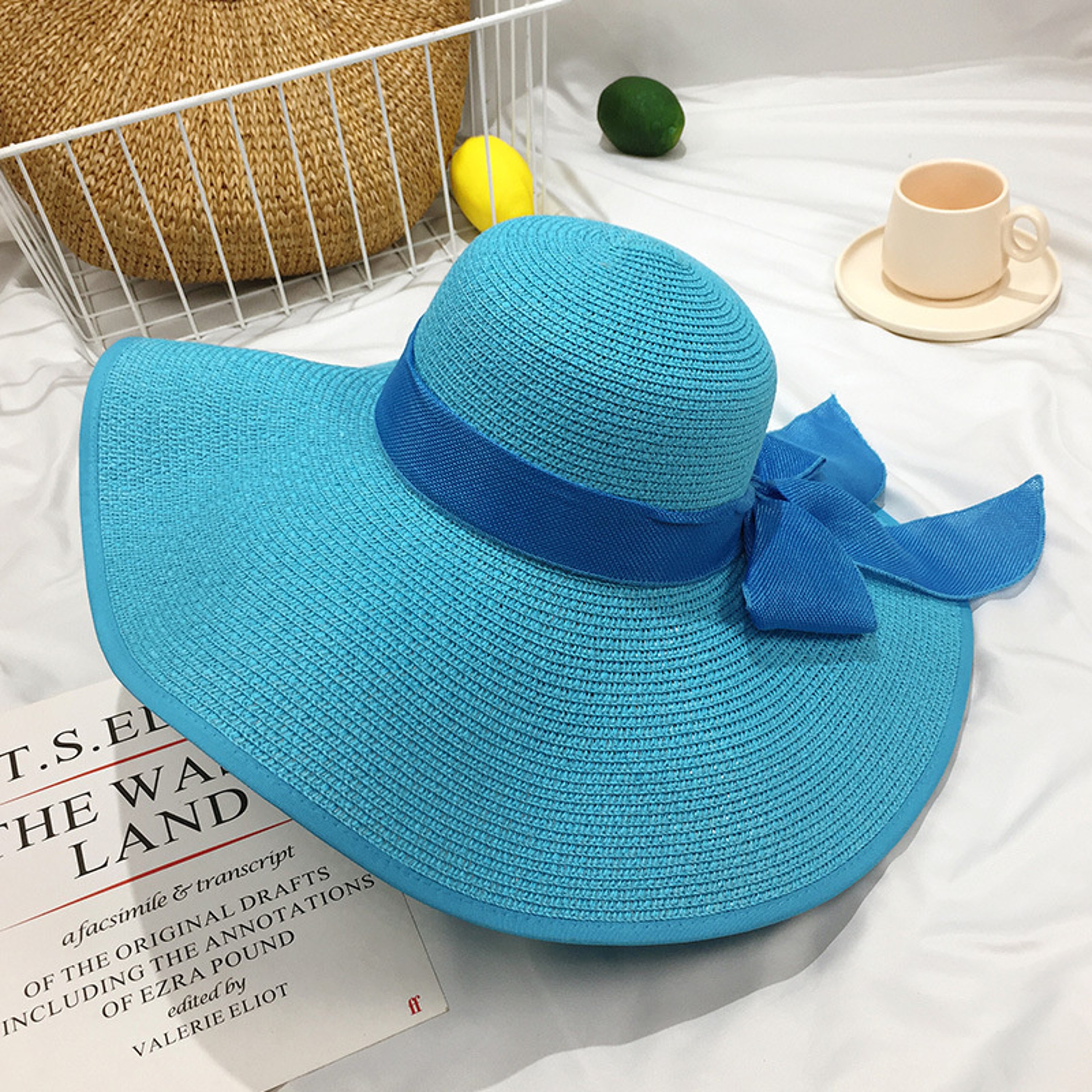 Women's Wide Brim Straw Sun Hat Foldable Beach Hat for Summer Travel – view 22