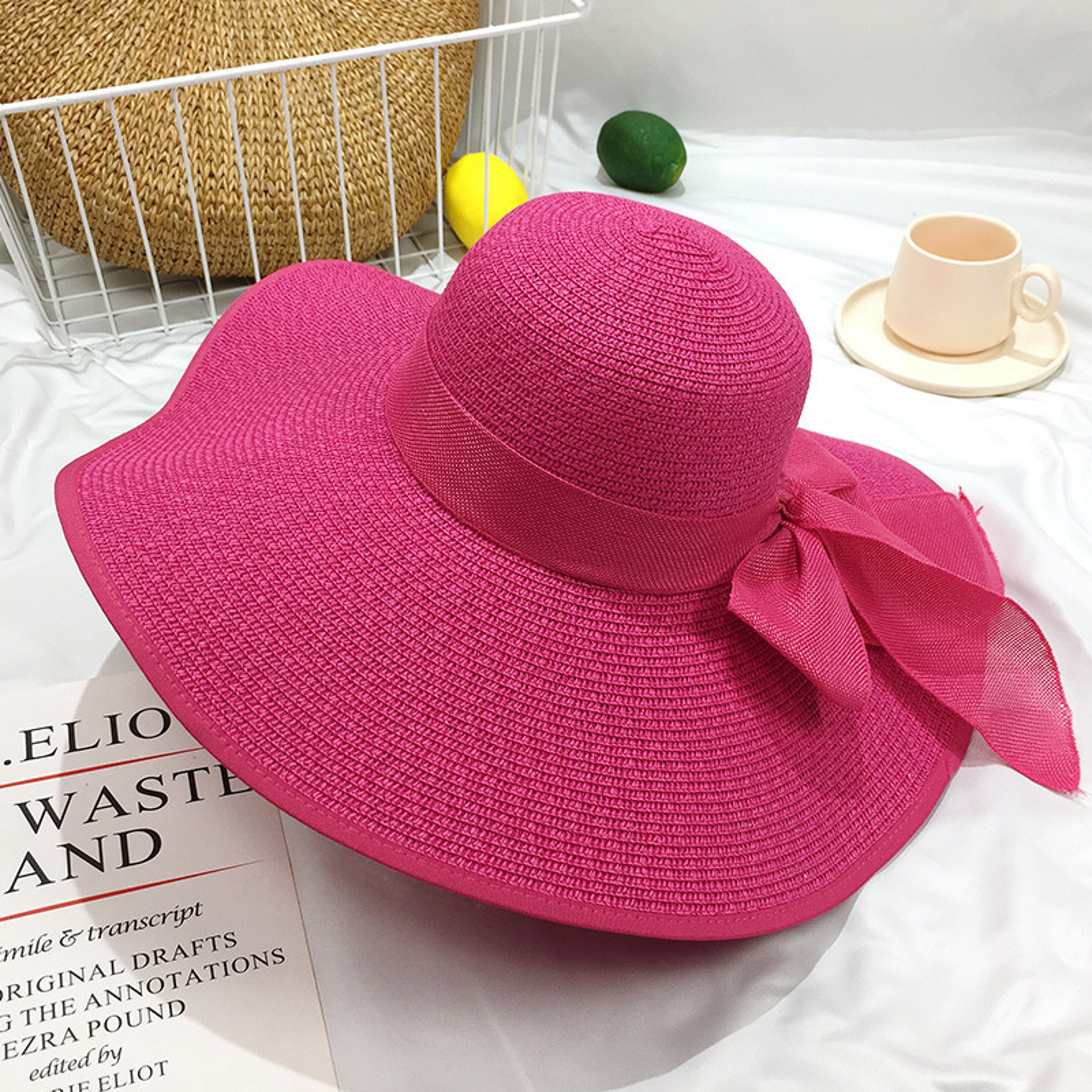 Women's Wide Brim Straw Sun Hat Foldable Beach Hat for Summer Travel – view 24