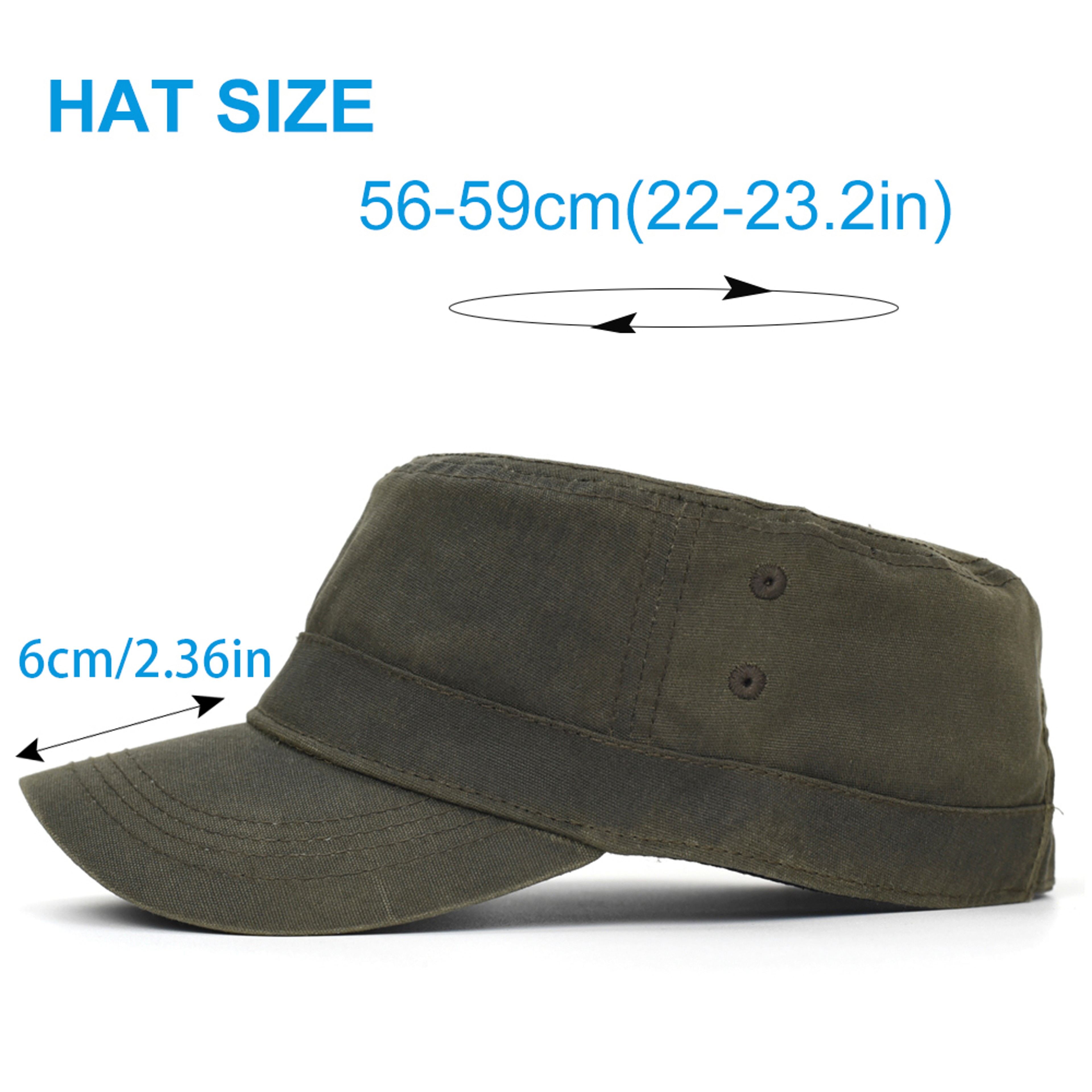 Waxed Canvas Military Cap Waterproof Cadet Army Hat for Men – view 3