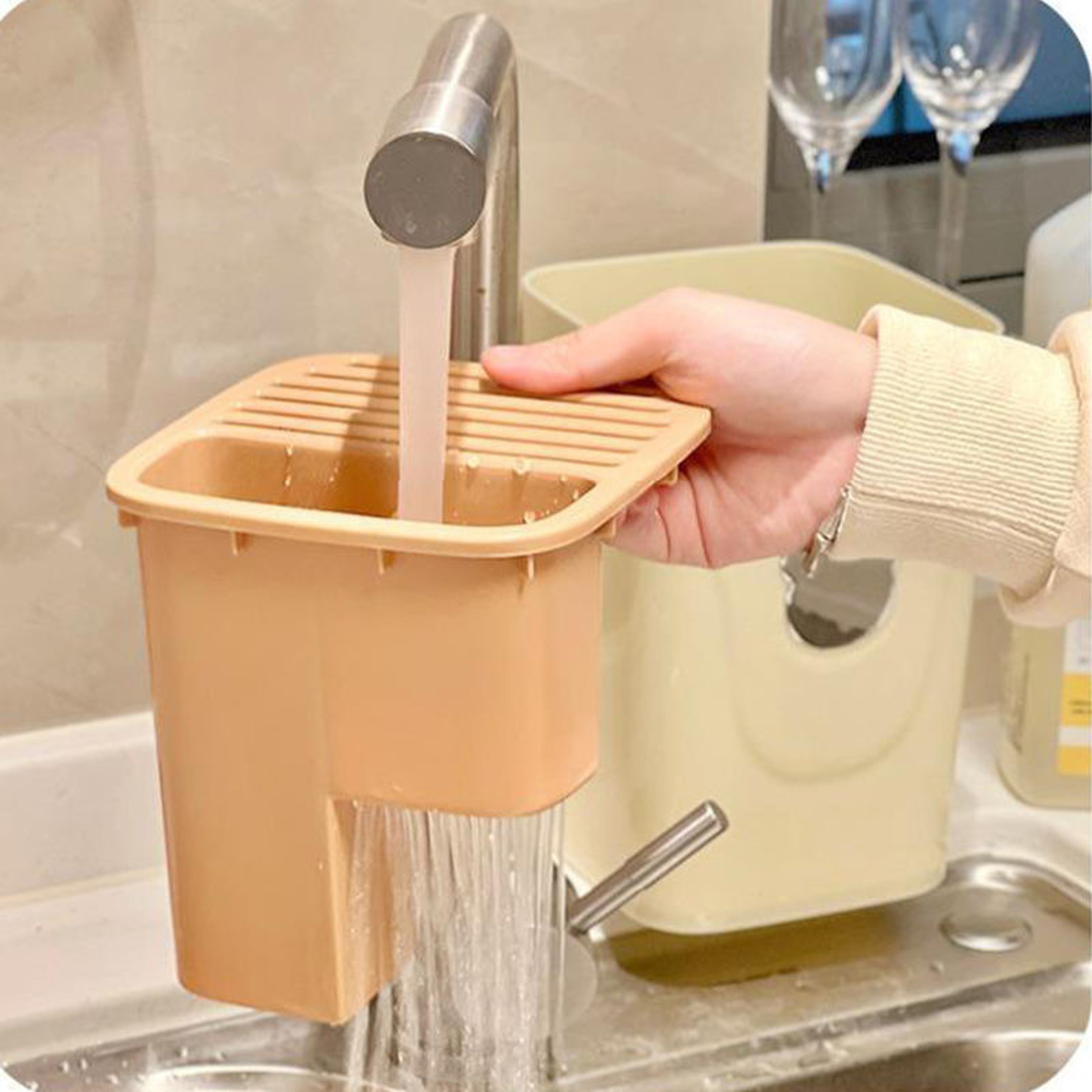 Space Saving Knife Block Holder and Kitchen Utensil Organizer – view 6