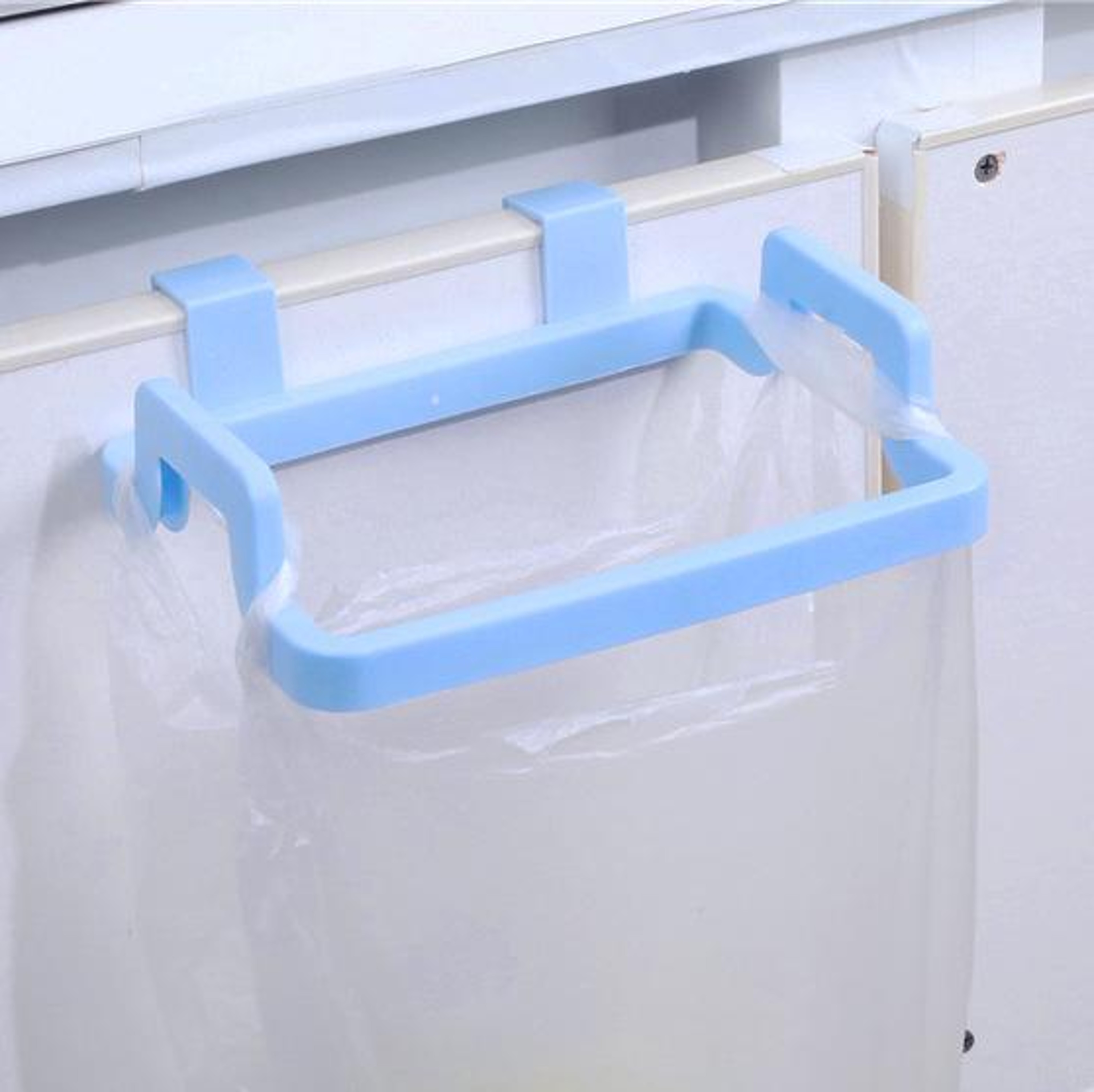 Kitchen Cabinet Garbage Bag Holder Space Saving Hanging Trash Bag Rack – view 8