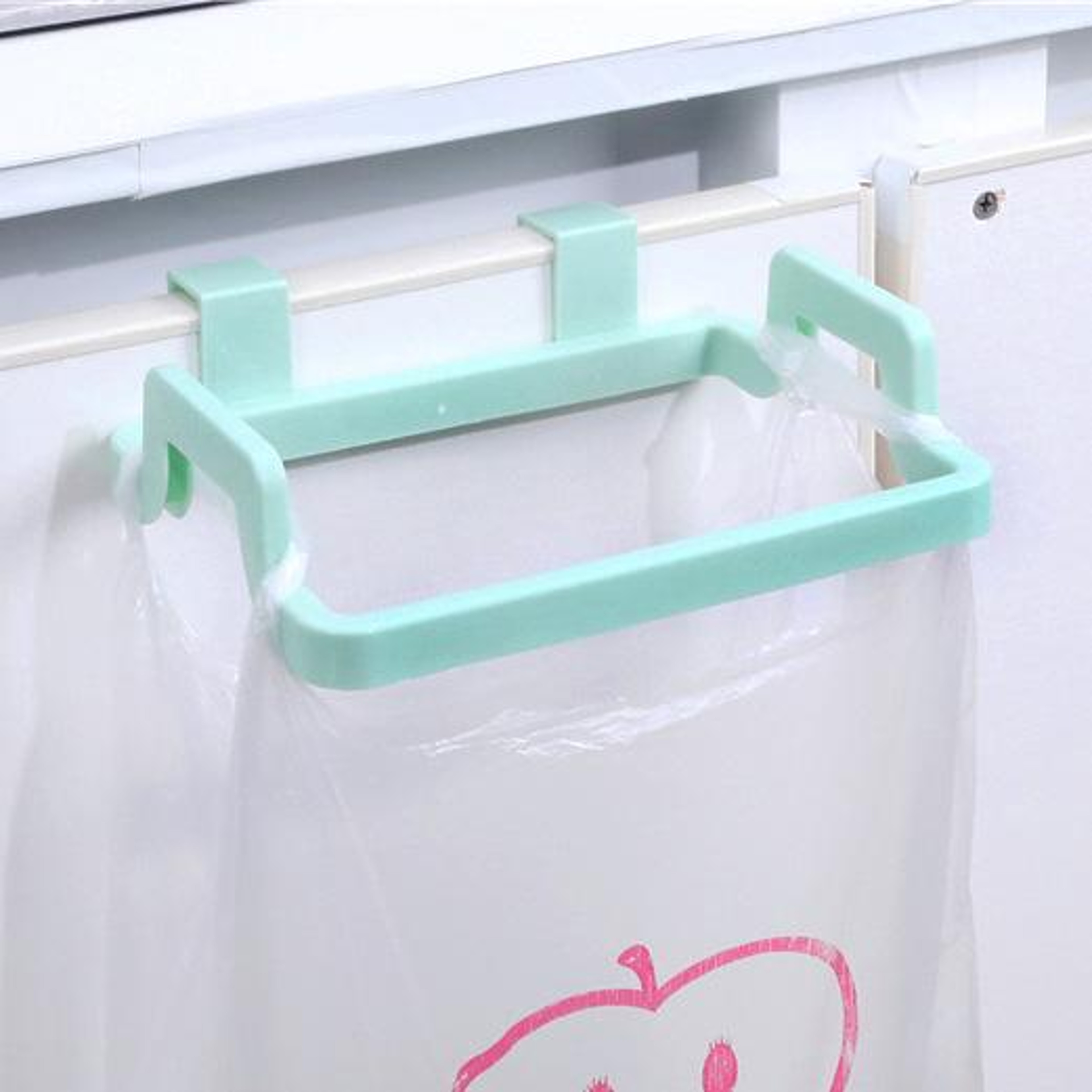 Kitchen Cabinet Garbage Bag Holder Space Saving Hanging Trash Bag Rack – view 7