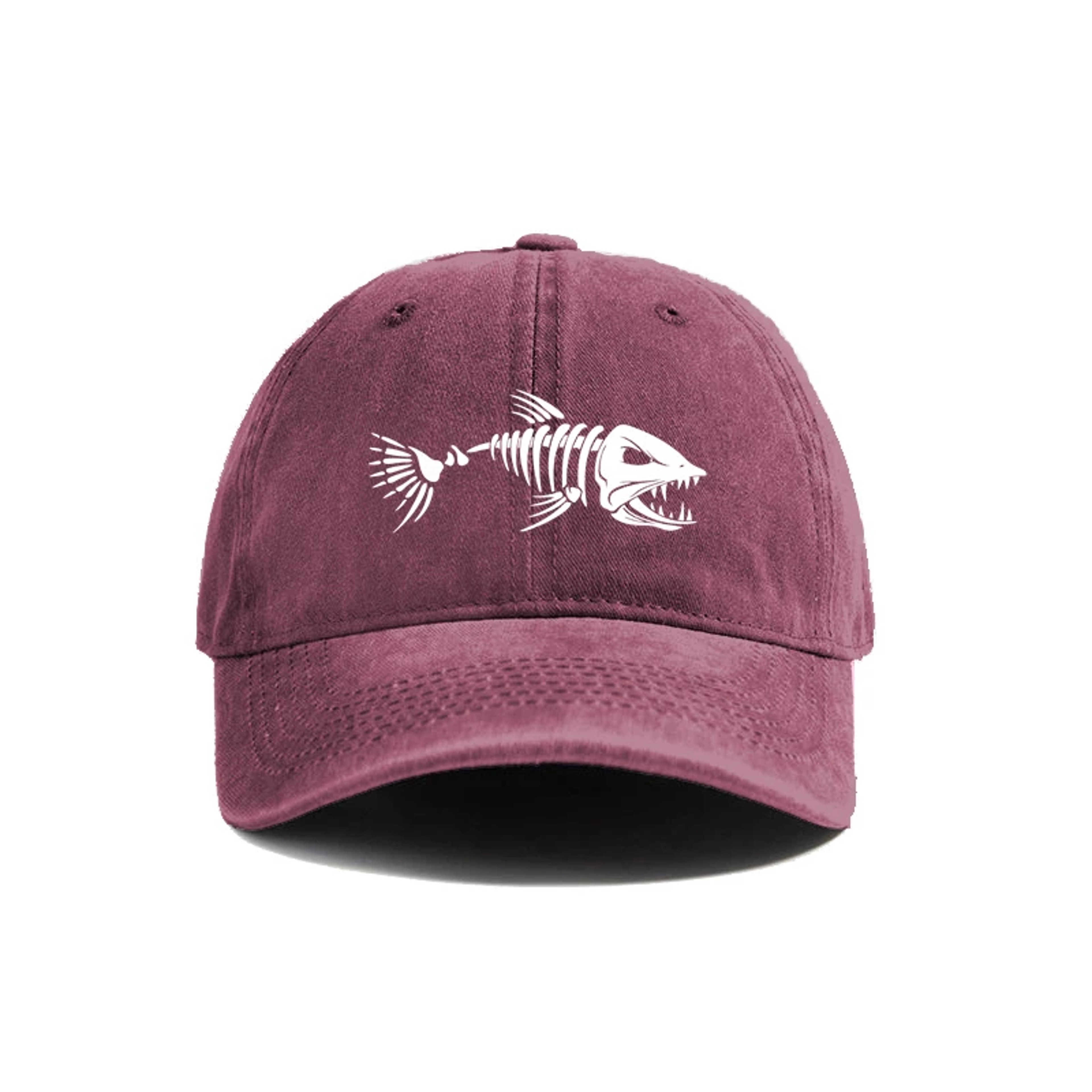 Vintage Fishbone Baseball Cap Adjustable Unisex Dad Hat – view 9