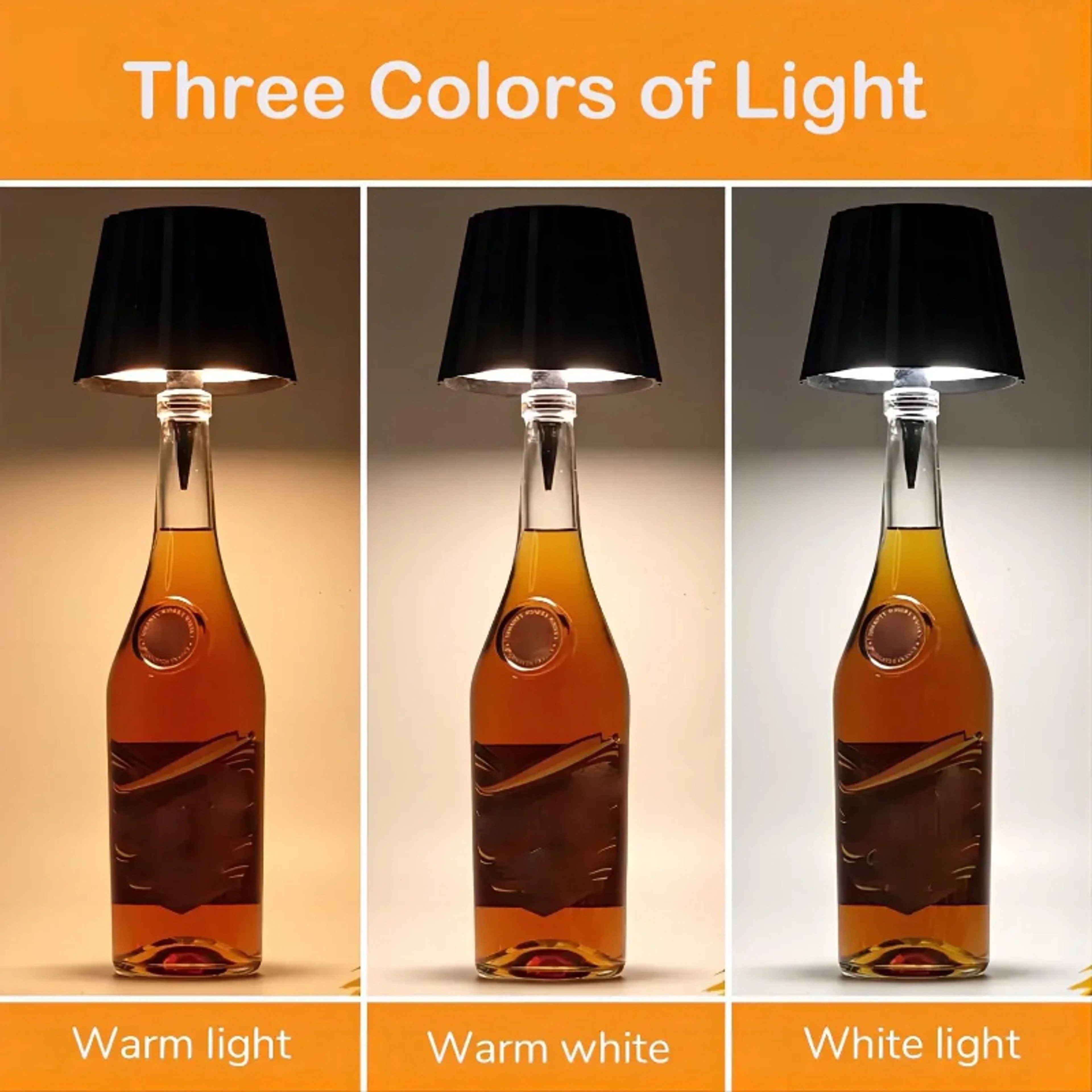 Wireless Bottle Table Lamp with Touch Control  Color Modes and Stepless Dimming – view 5