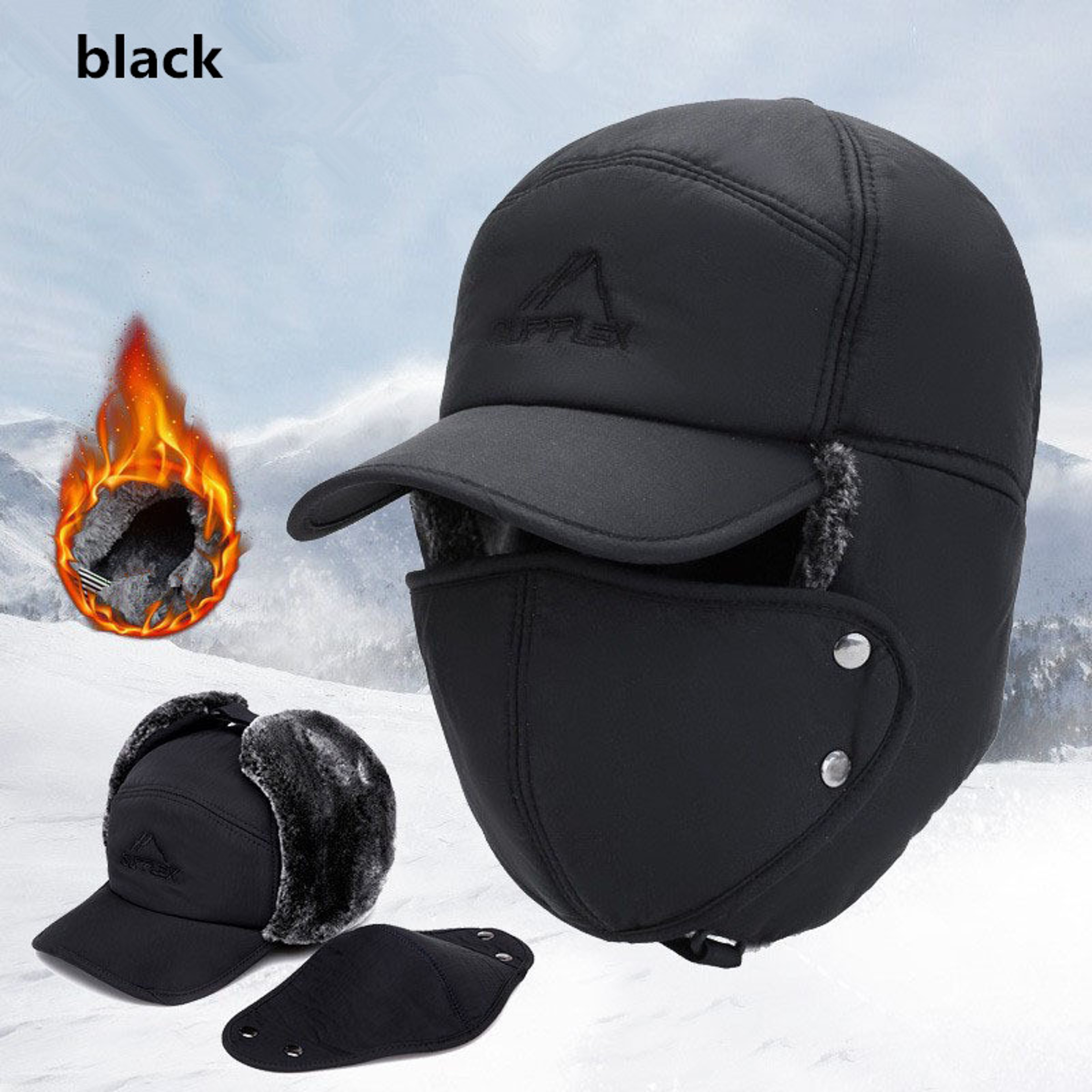 Winter Warm Thickened Acrylic Baseball Hat for Outdoor Skiing and Fishing – view 8
