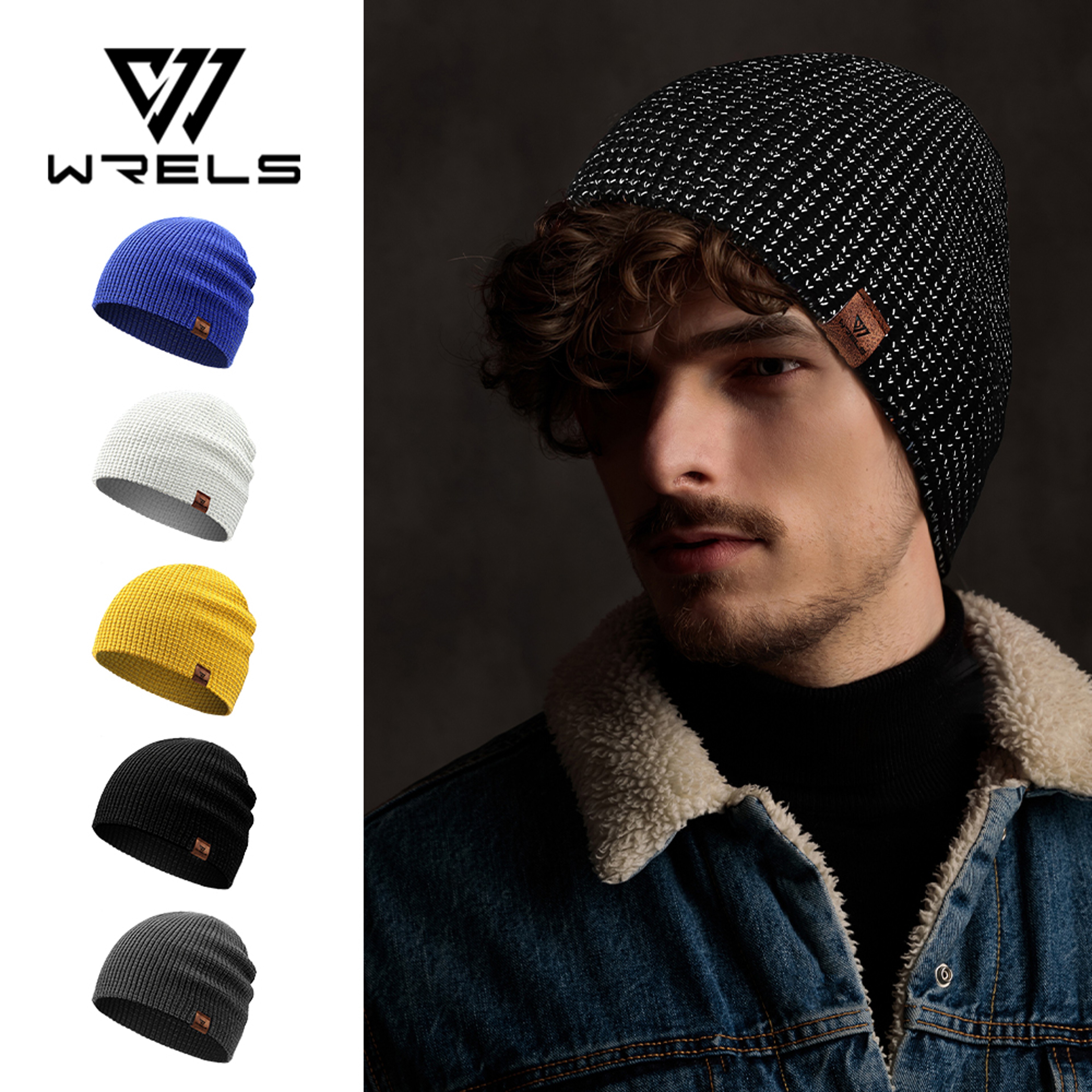 Reflective Knitted Winter Beanie Windproof Ear Cover Hat for Cycling Running Hiking – view 2