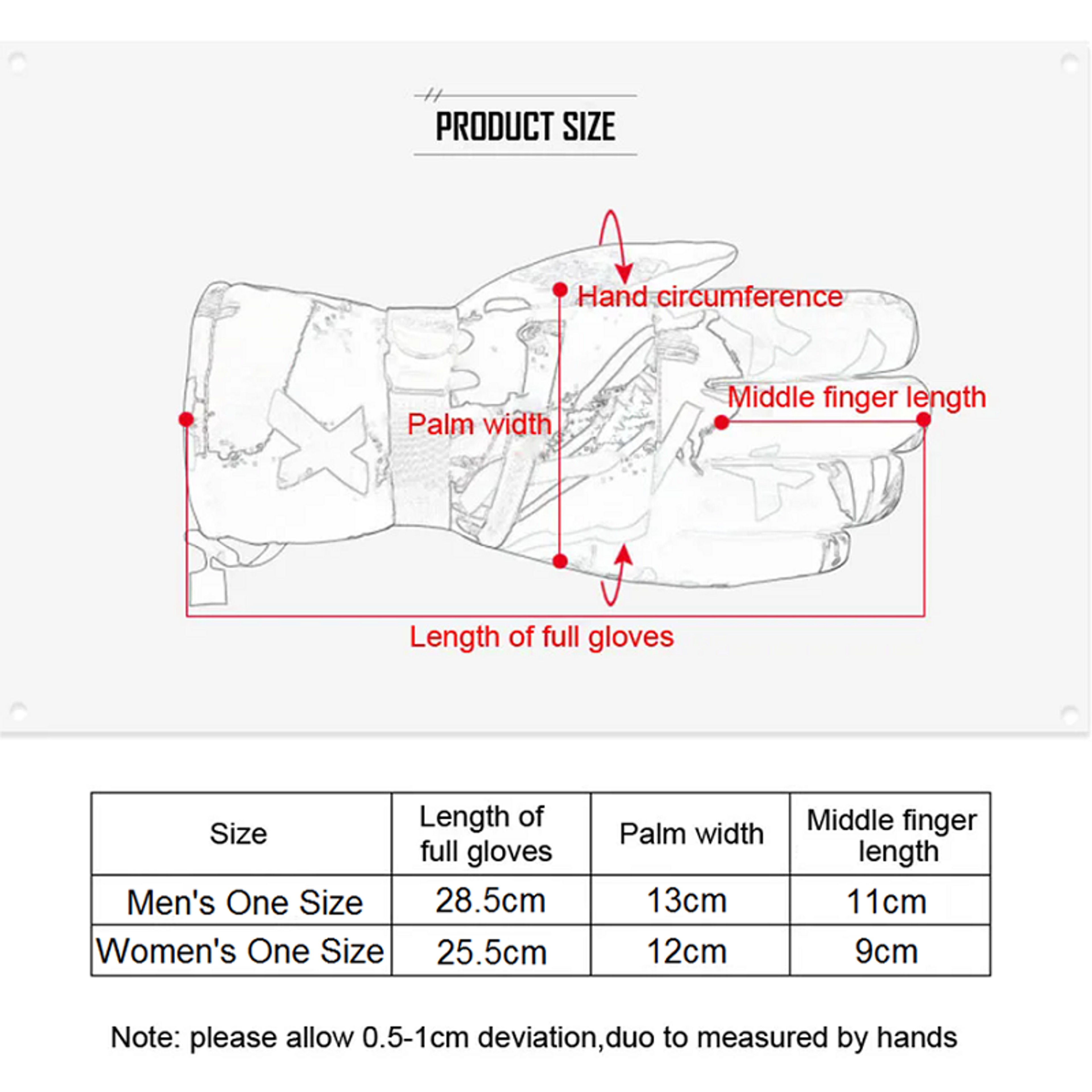 Winter Ski Gloves With Fleece Lining Touchscreen PU Leather Palm 5