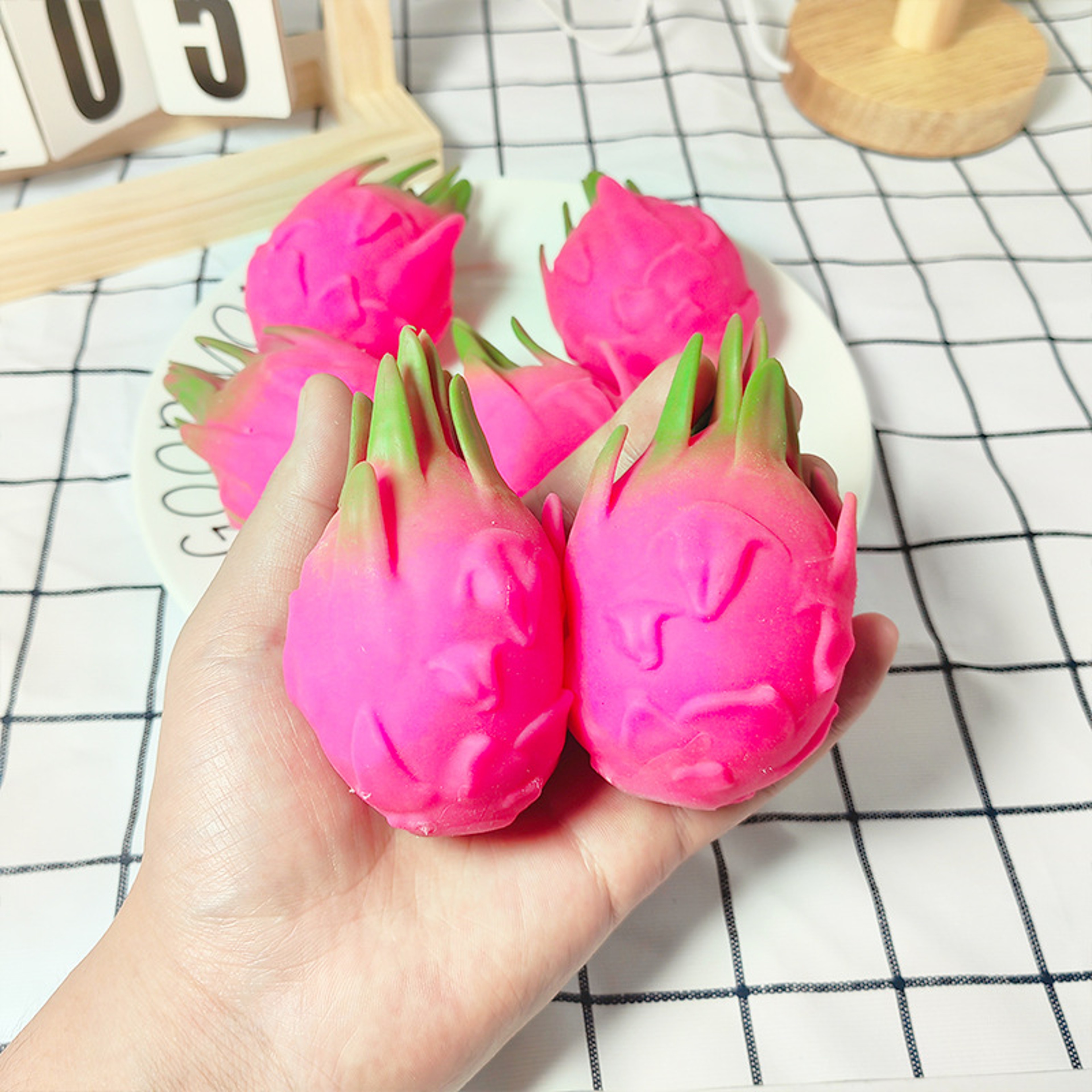 Dragon Fruit Squishy Stress Ball Sensory Fidget Toy – view 4