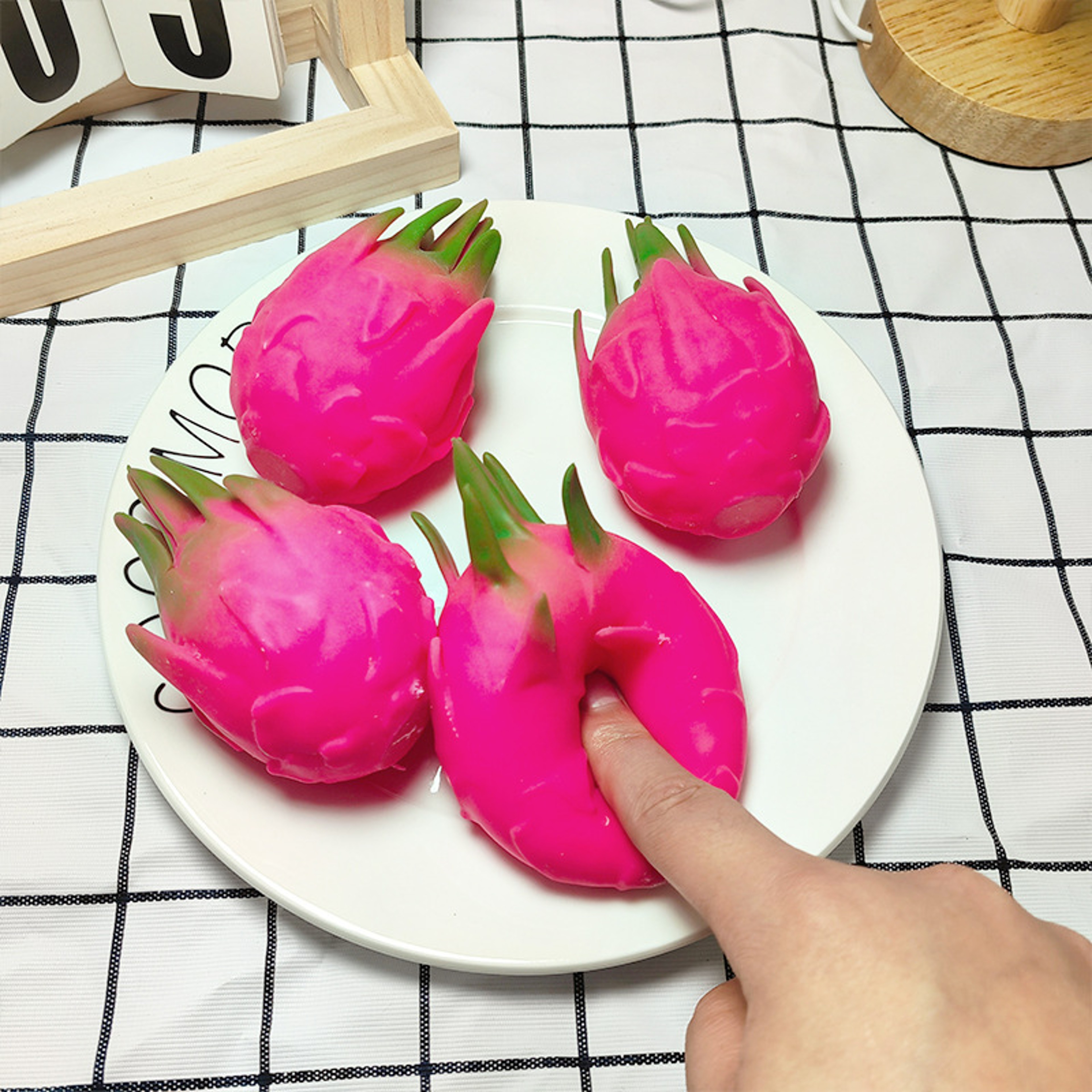 Dragon Fruit Squishy Stress Ball Sensory Fidget Toy – view 3