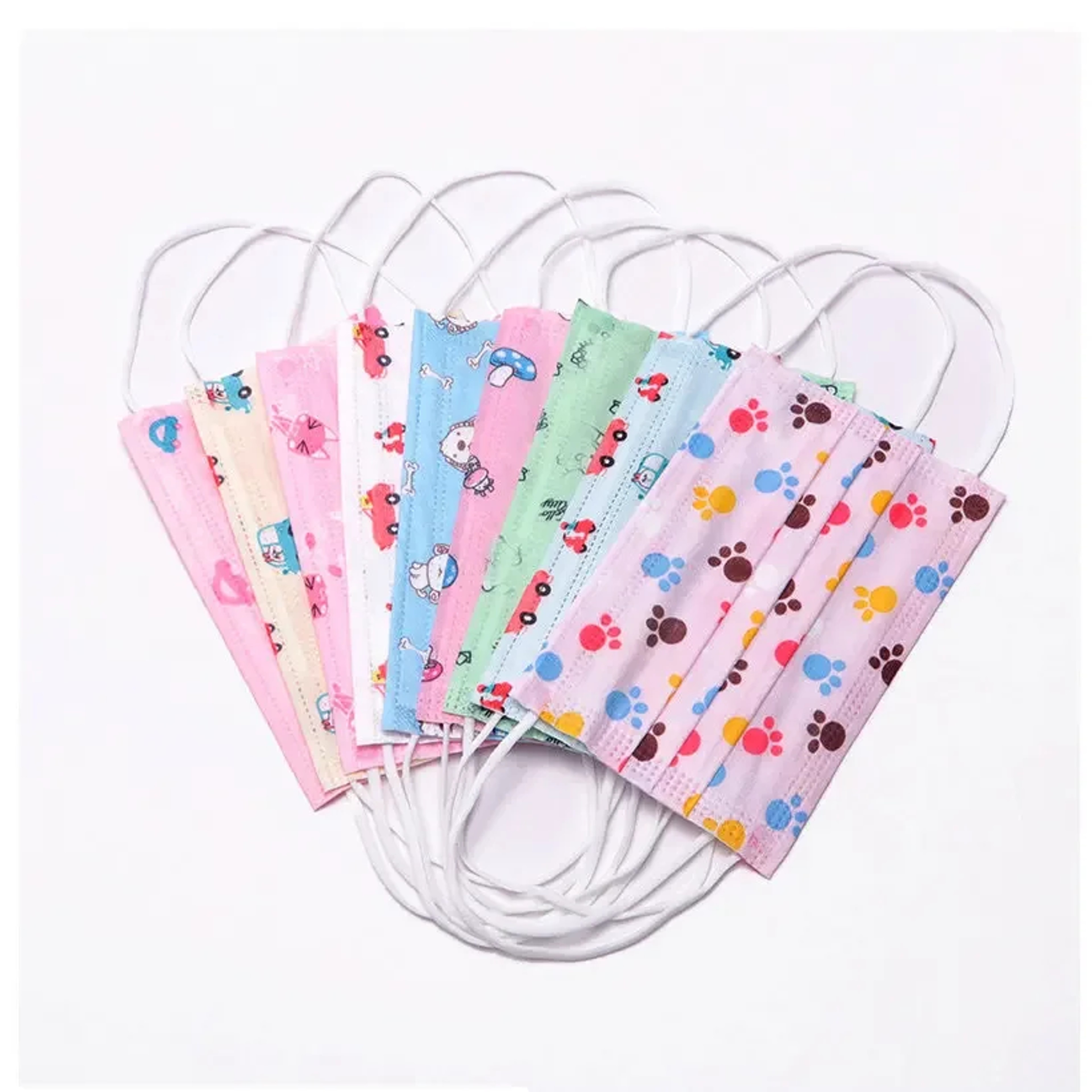Kids Disposable Layer Cartoon Face Masks 0