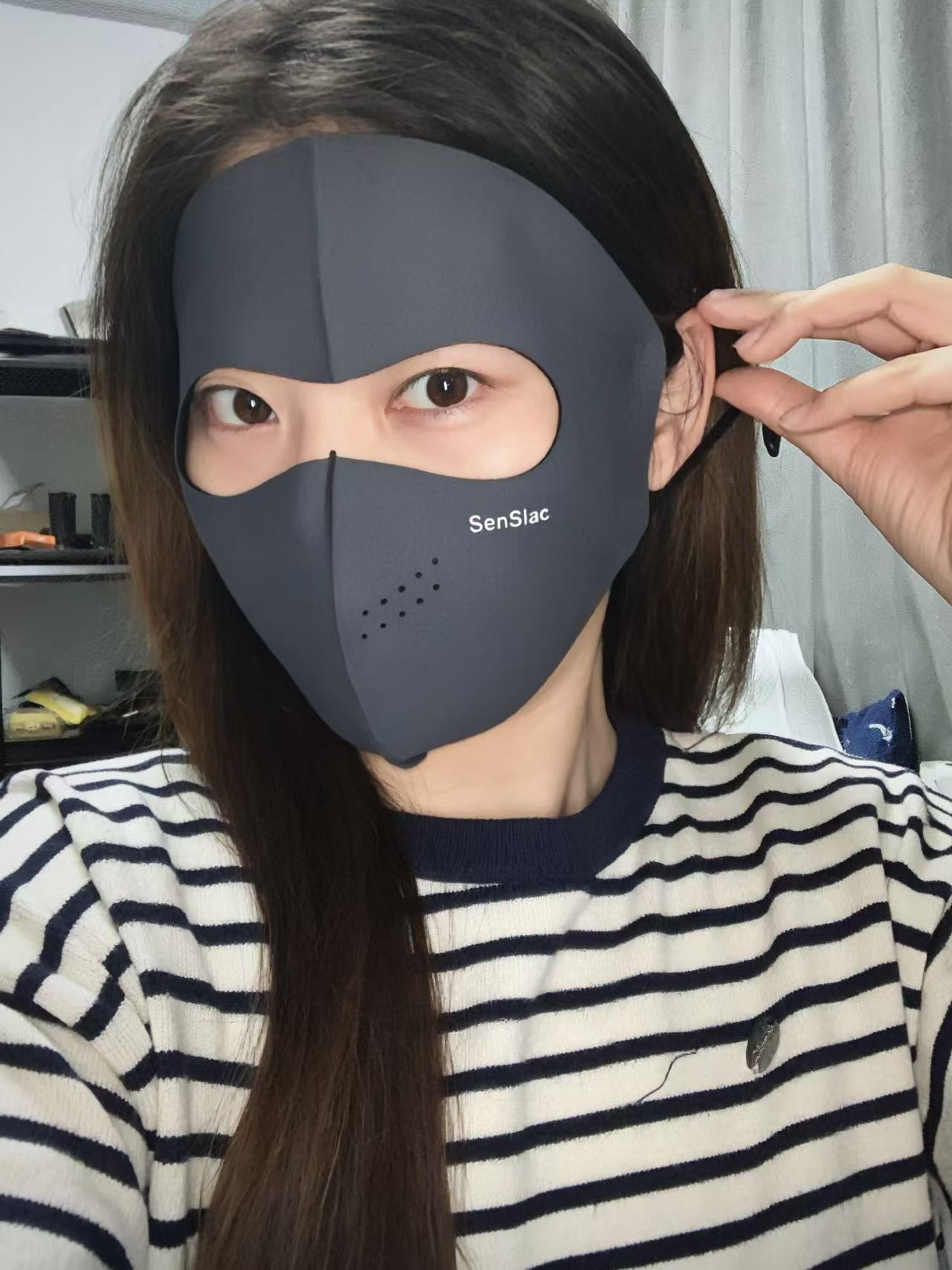 Winter Full Face Cycling Mask Warm Thickened Polyester Outdoor Face Cover 4