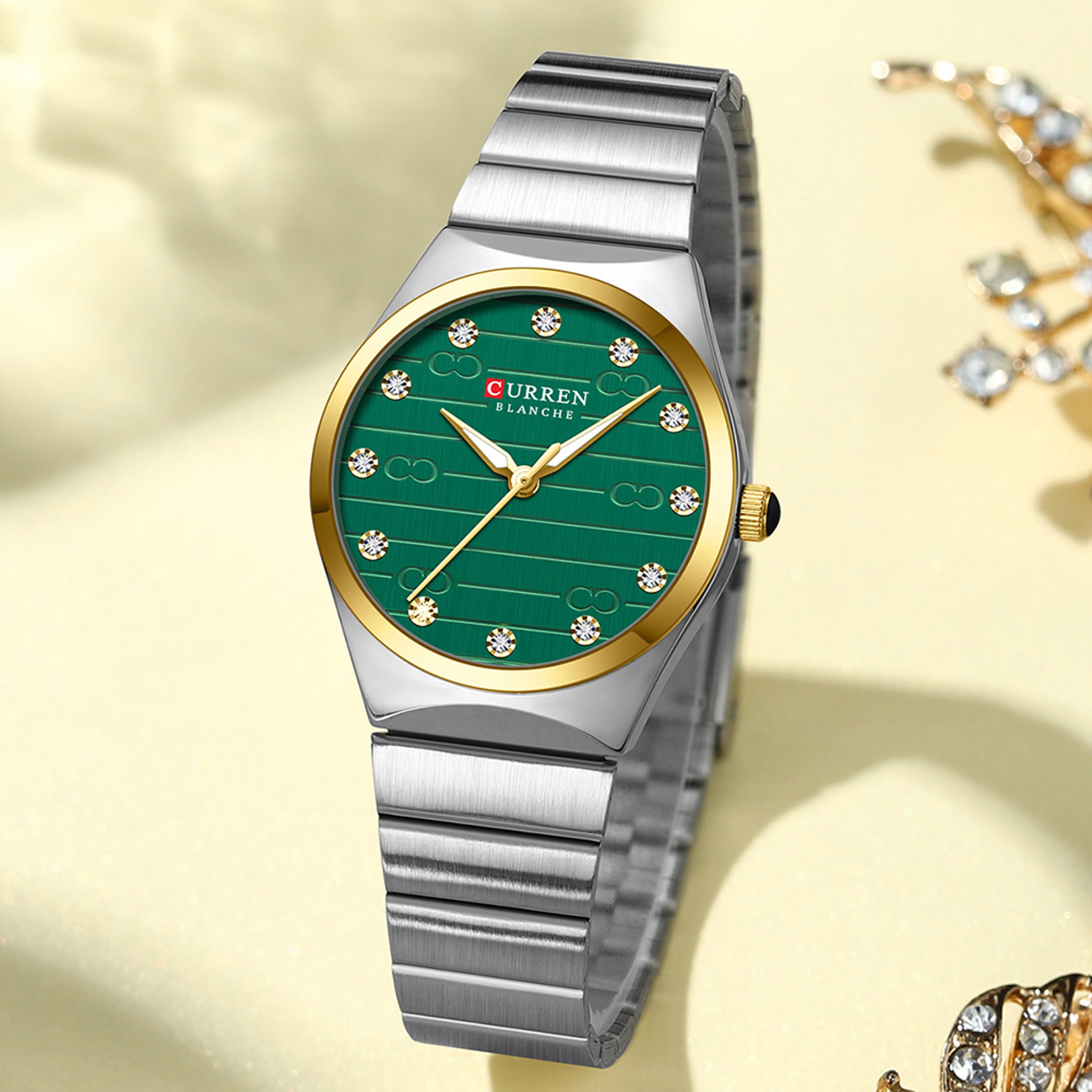 Women Stainless Steel Quartz Watch with Round Dial and Luminous Hands – view 5