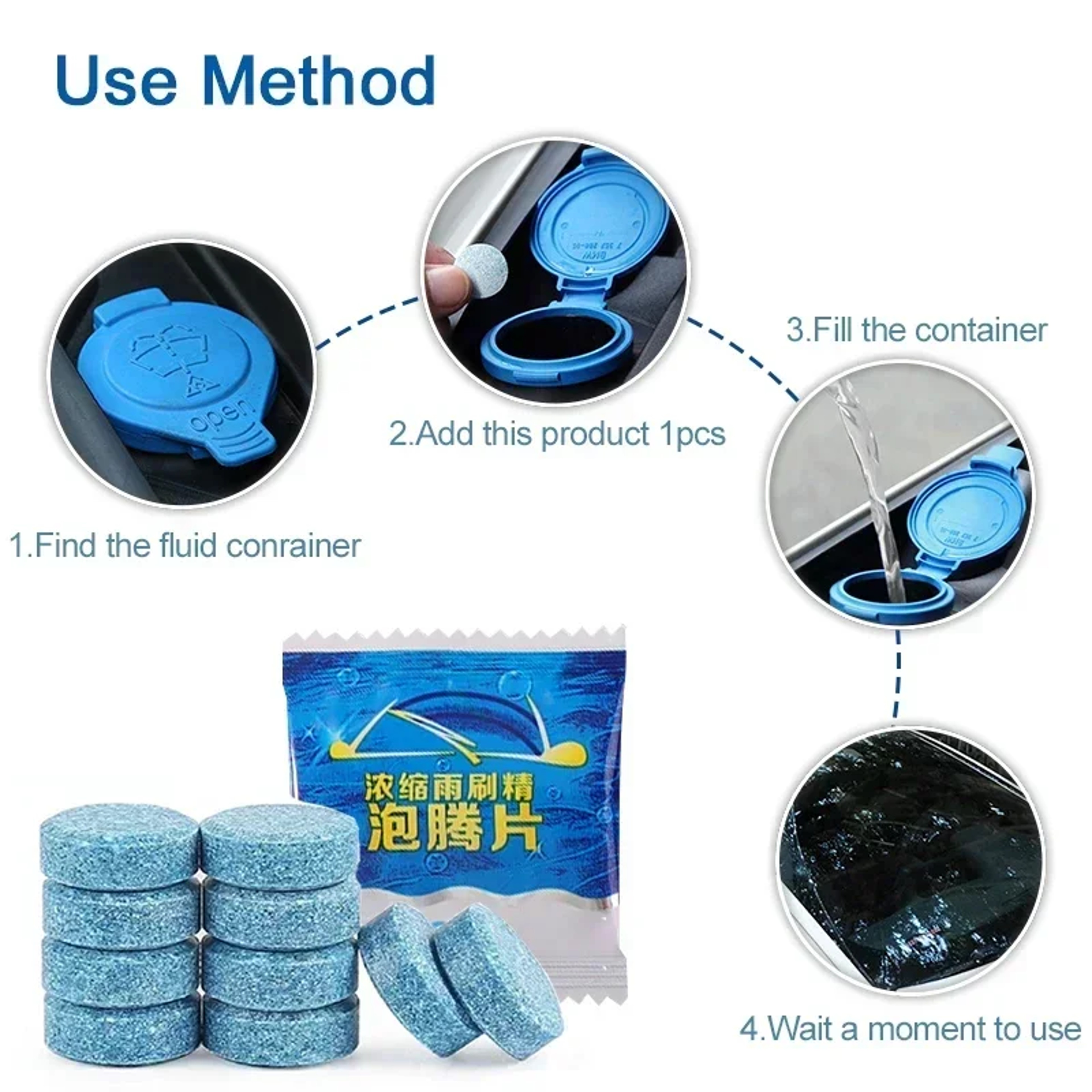 Windshield Washer Cleaning Tablets For Car And Window Glass 2