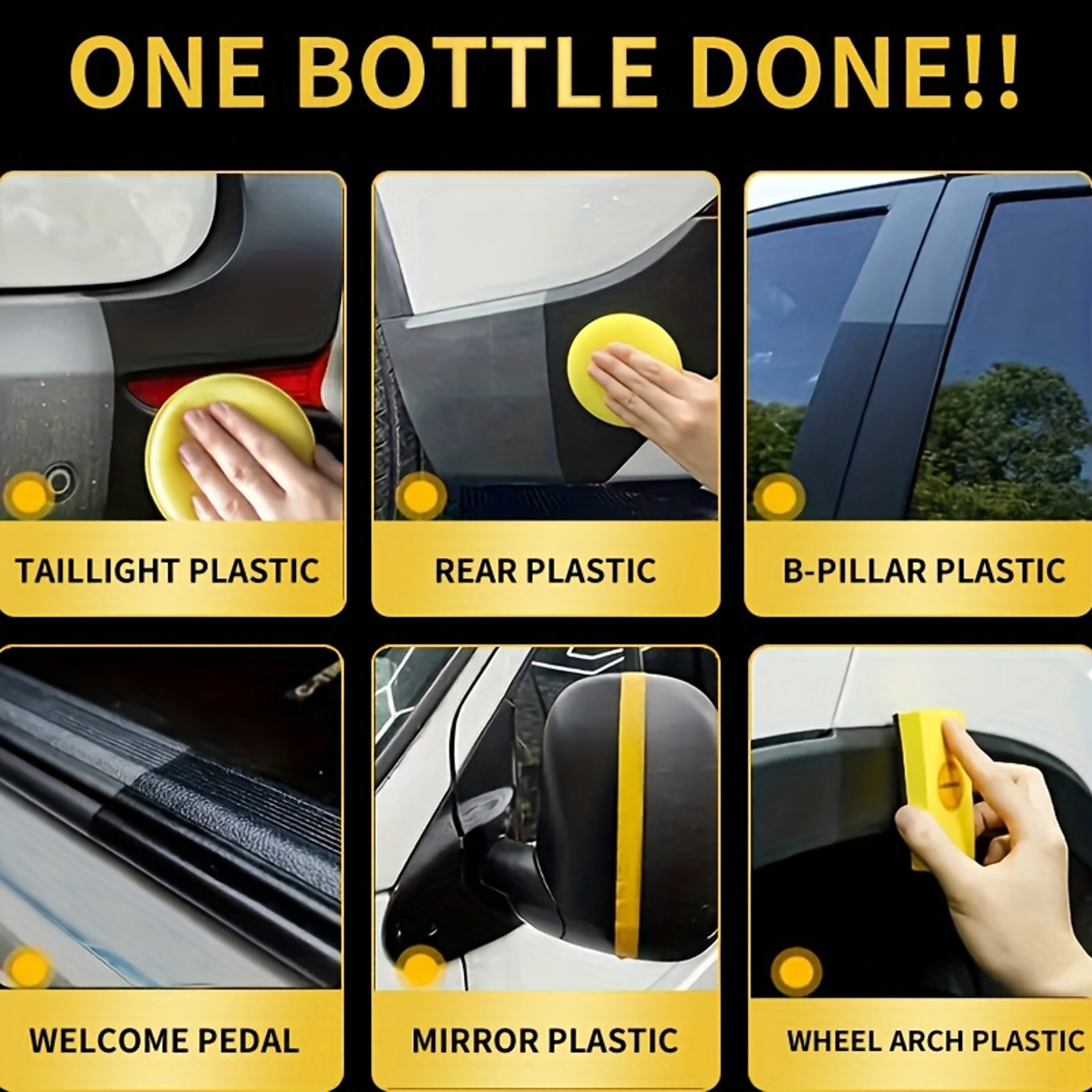 Car Plastic Restorer Gloss Finish Plastic And Rubber Renovator 1