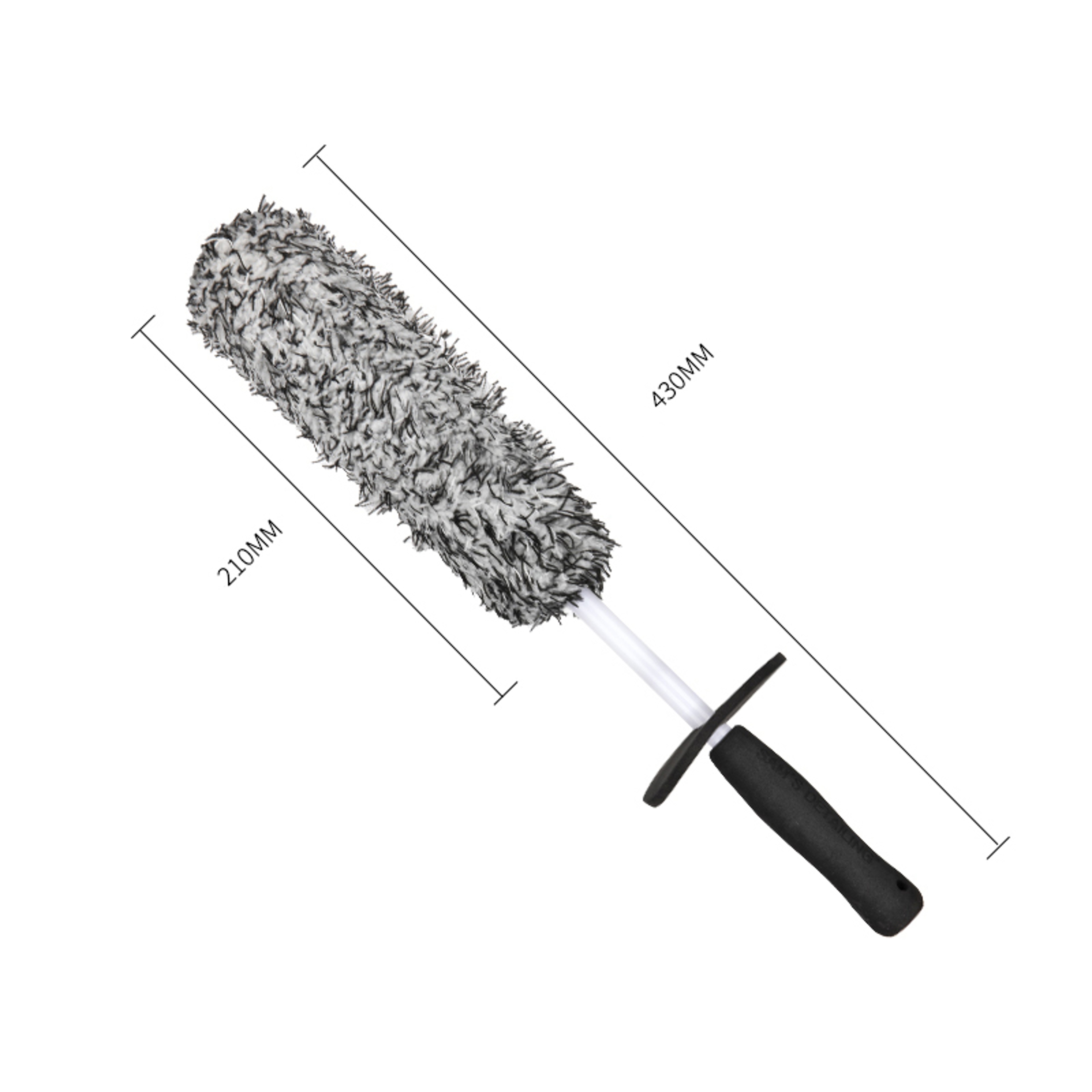 Microfiber Car Wheel Cleaning Brush With NonSlip Handle For Rims Spokes And Wheel Barrels 6