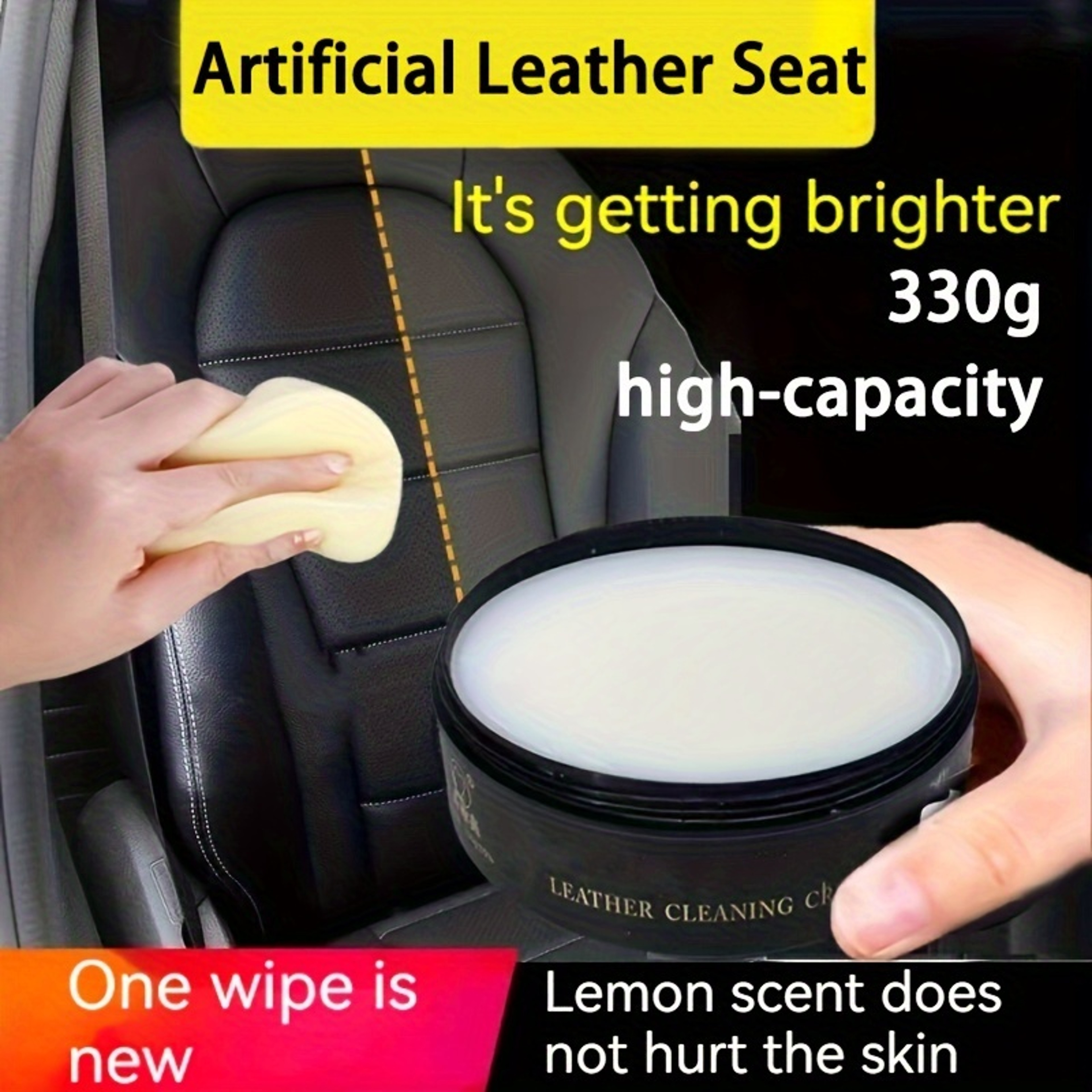 Leather and Upholstery Cleaner Care Cream for Car Seats and Sofas – view 1