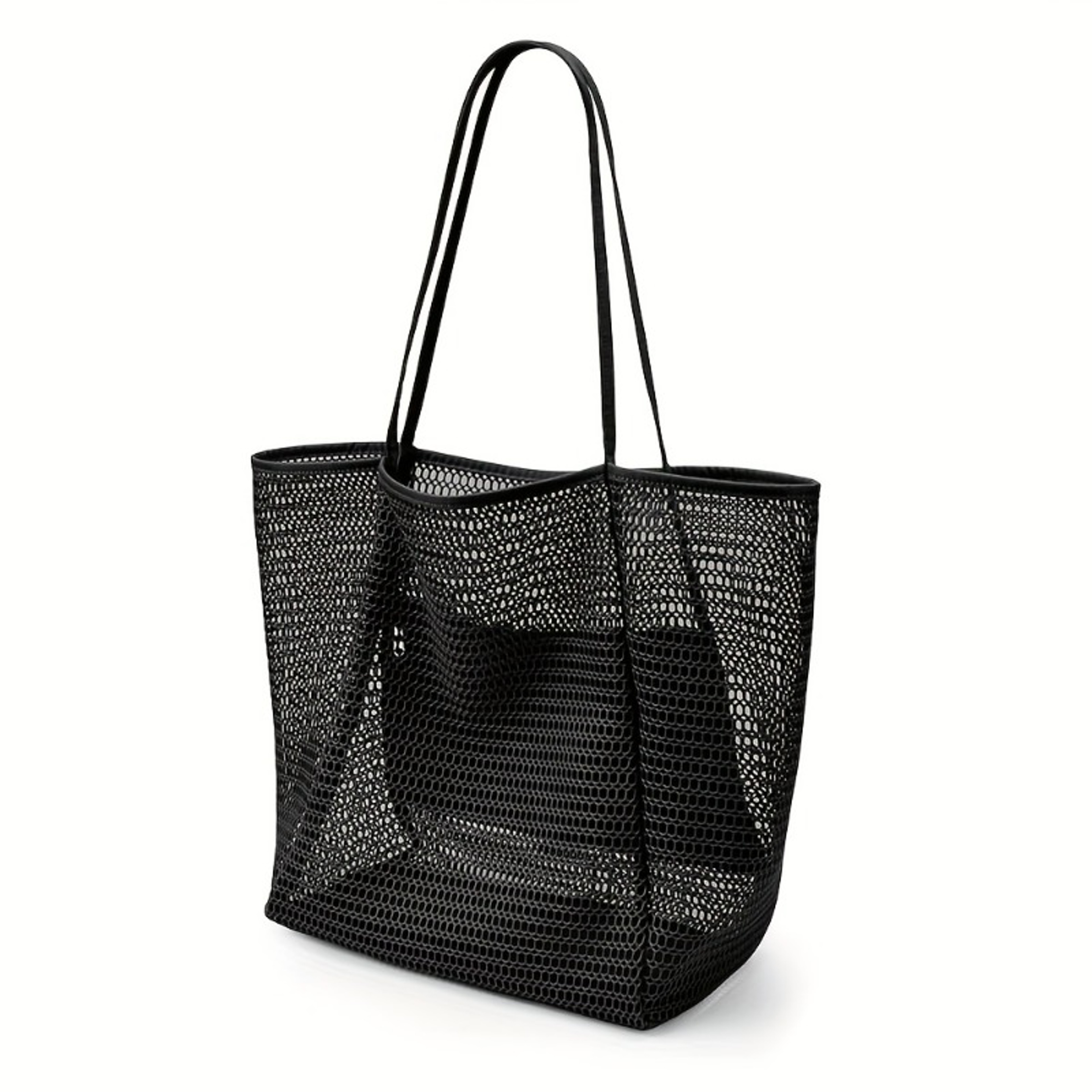 Large Capacity Polyester Beach Tote Bag with Open Top Shoulder Design – view 8