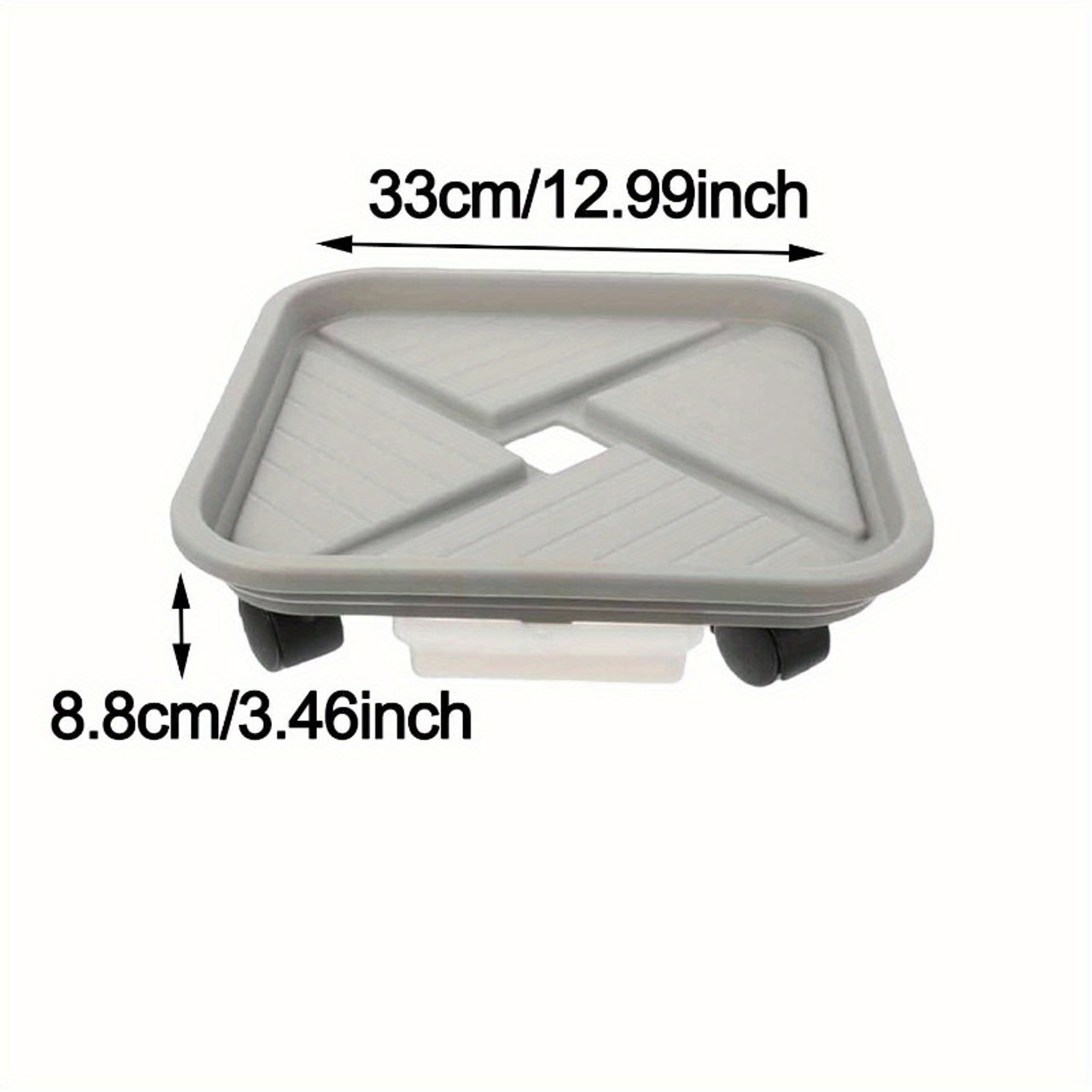 Square Rolling Plant Stand With Four Wheels And Drainage Tray 8