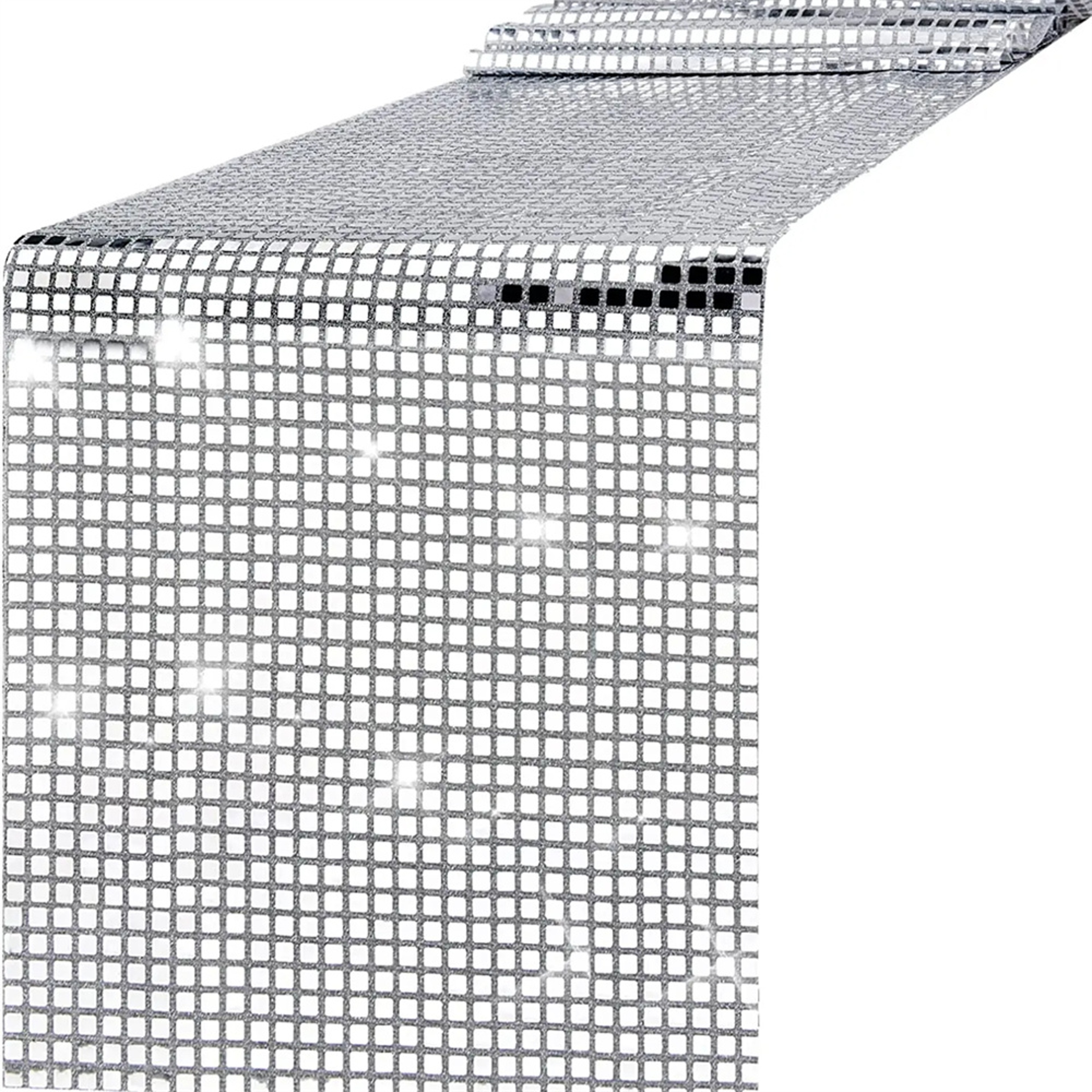 Glitter Sequin Disco Table Runner Metallic Mirror Foil Party Decoration – view 7